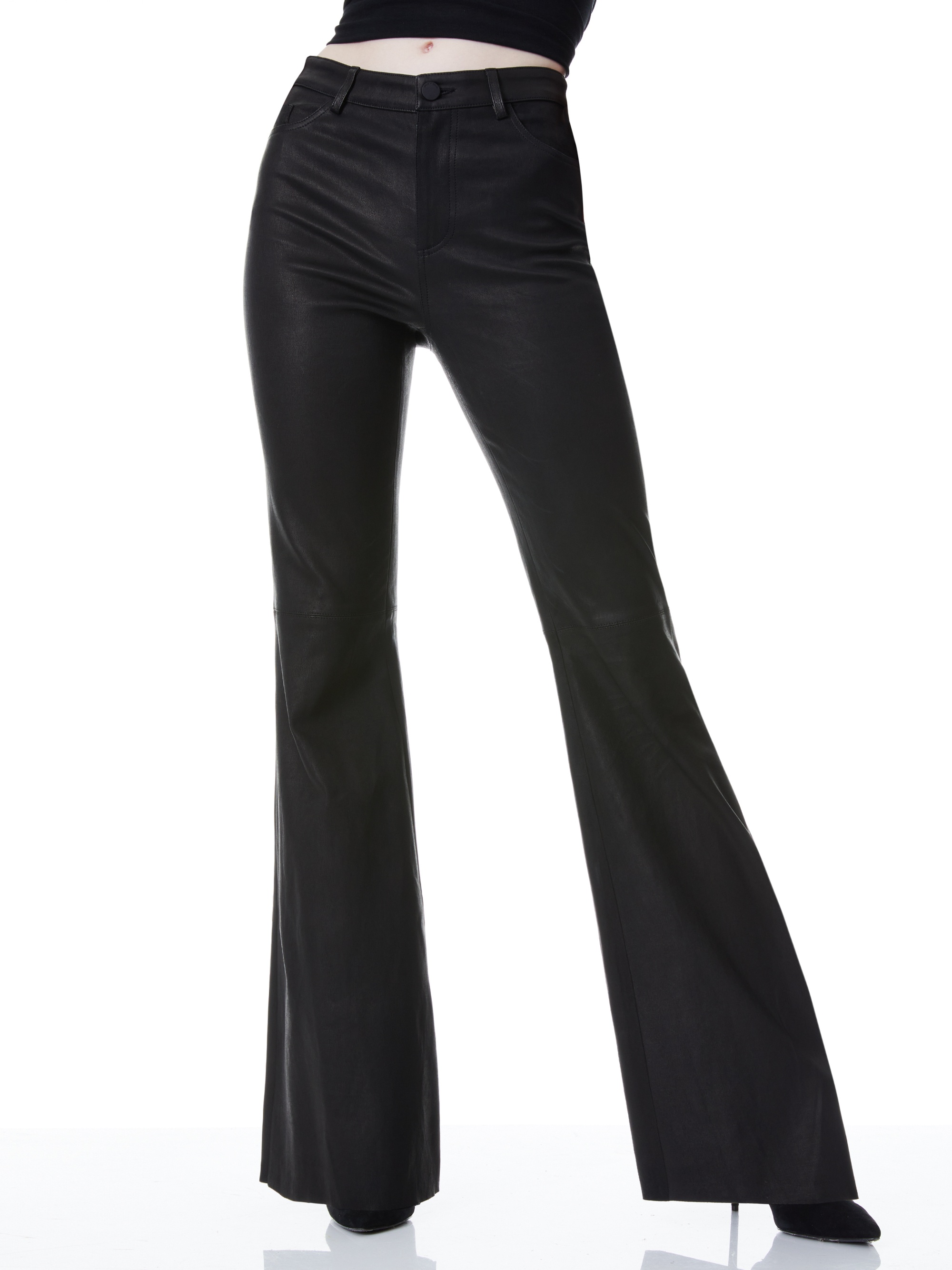 BRENT HIGH WAISTED LEATHER PANT - 2