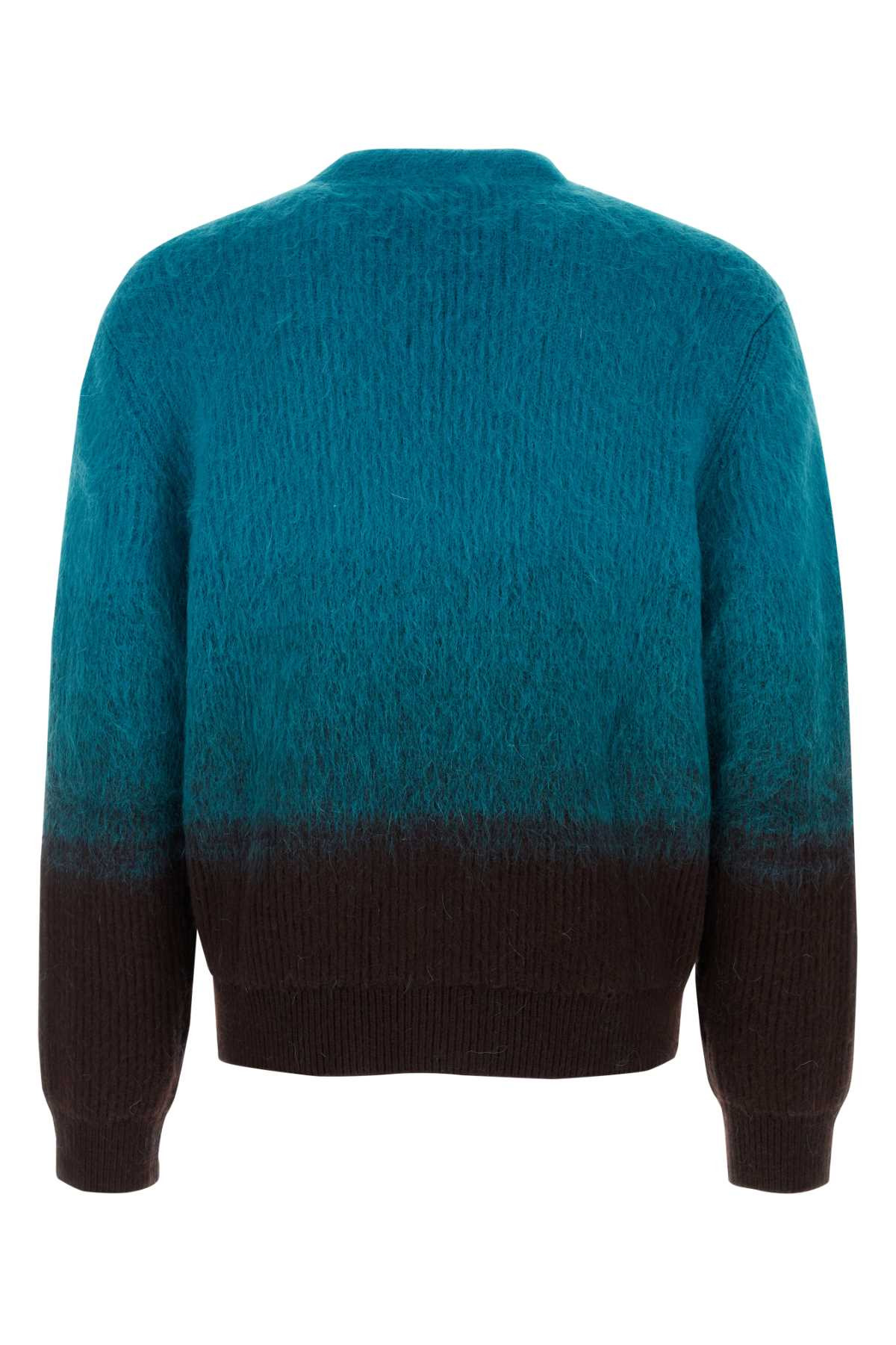 Burberry Men Two-Tone Wool Blend Cardigan - 2