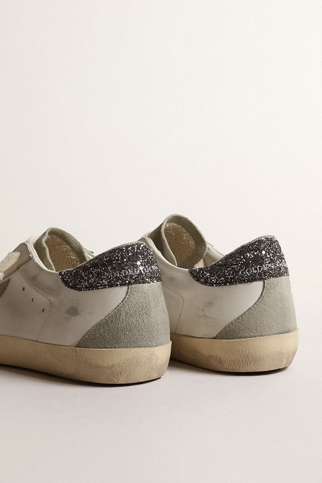 Women’s Super-Star with gray star and dark gray glitter heel tab - 4