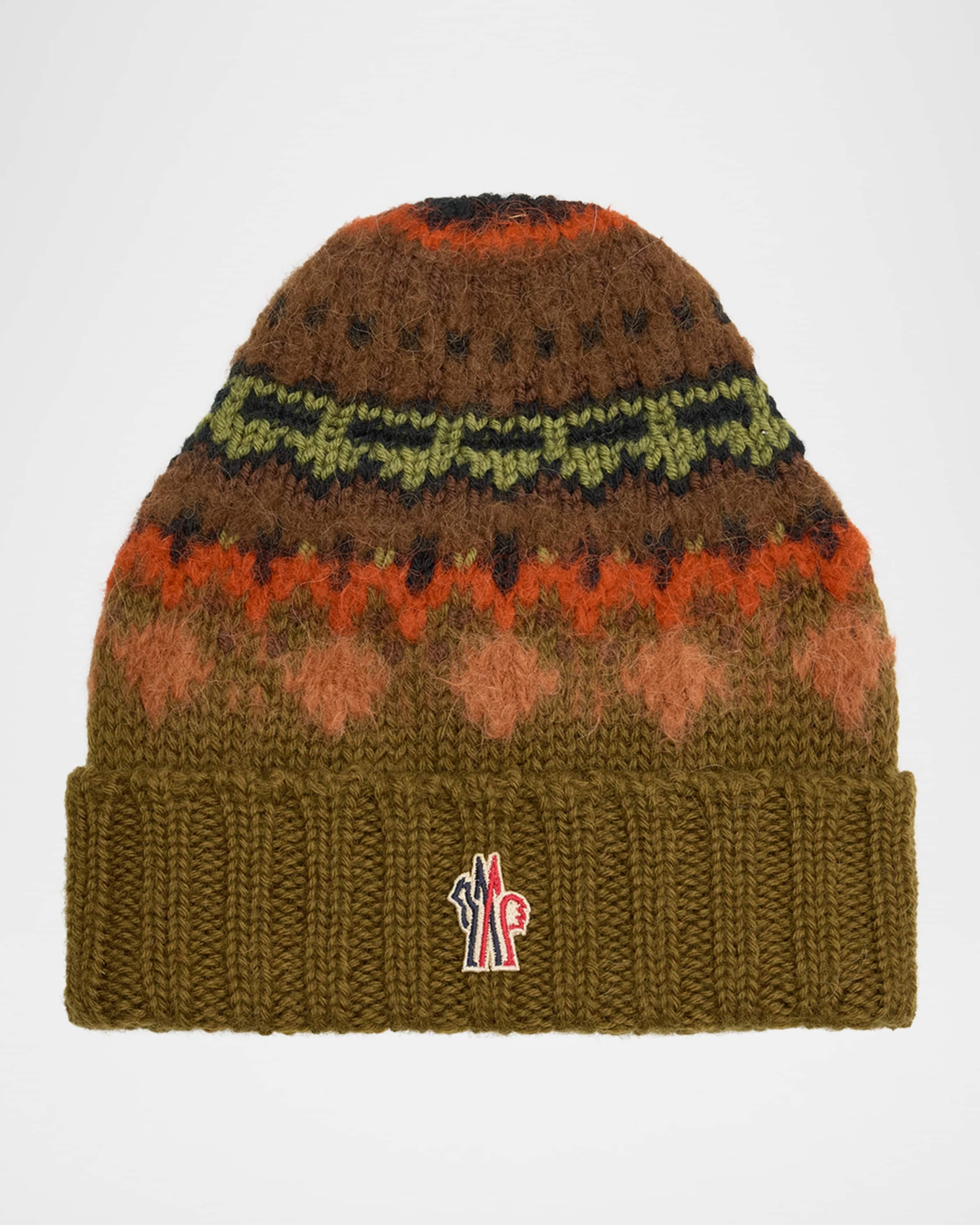 Men's Patterned Wool Beanie - 1