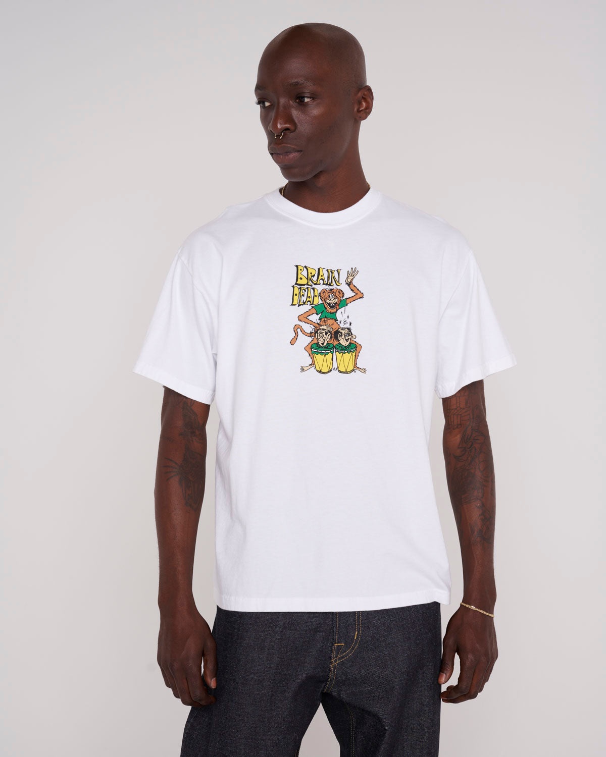 Bongo Brain T-shirt - White - 4