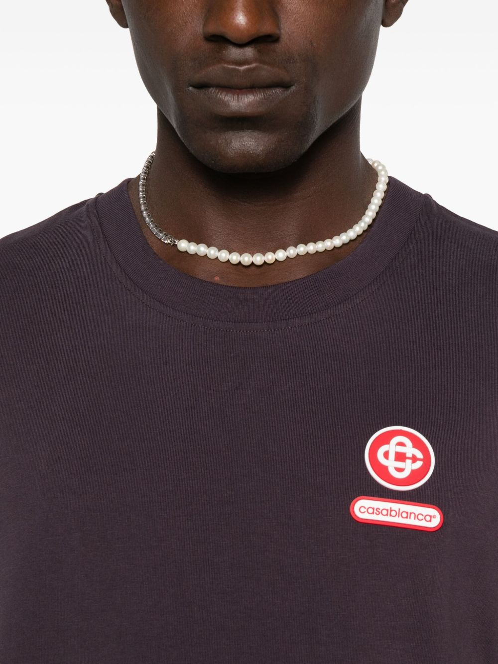 logo-patch T-shirt - 4