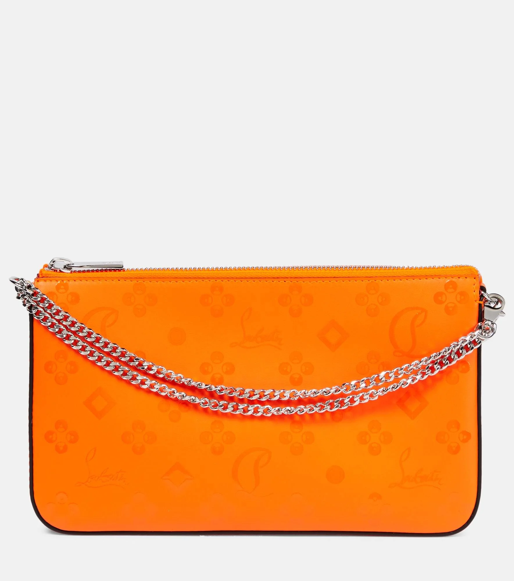 Loubila printed leather clutch - 1