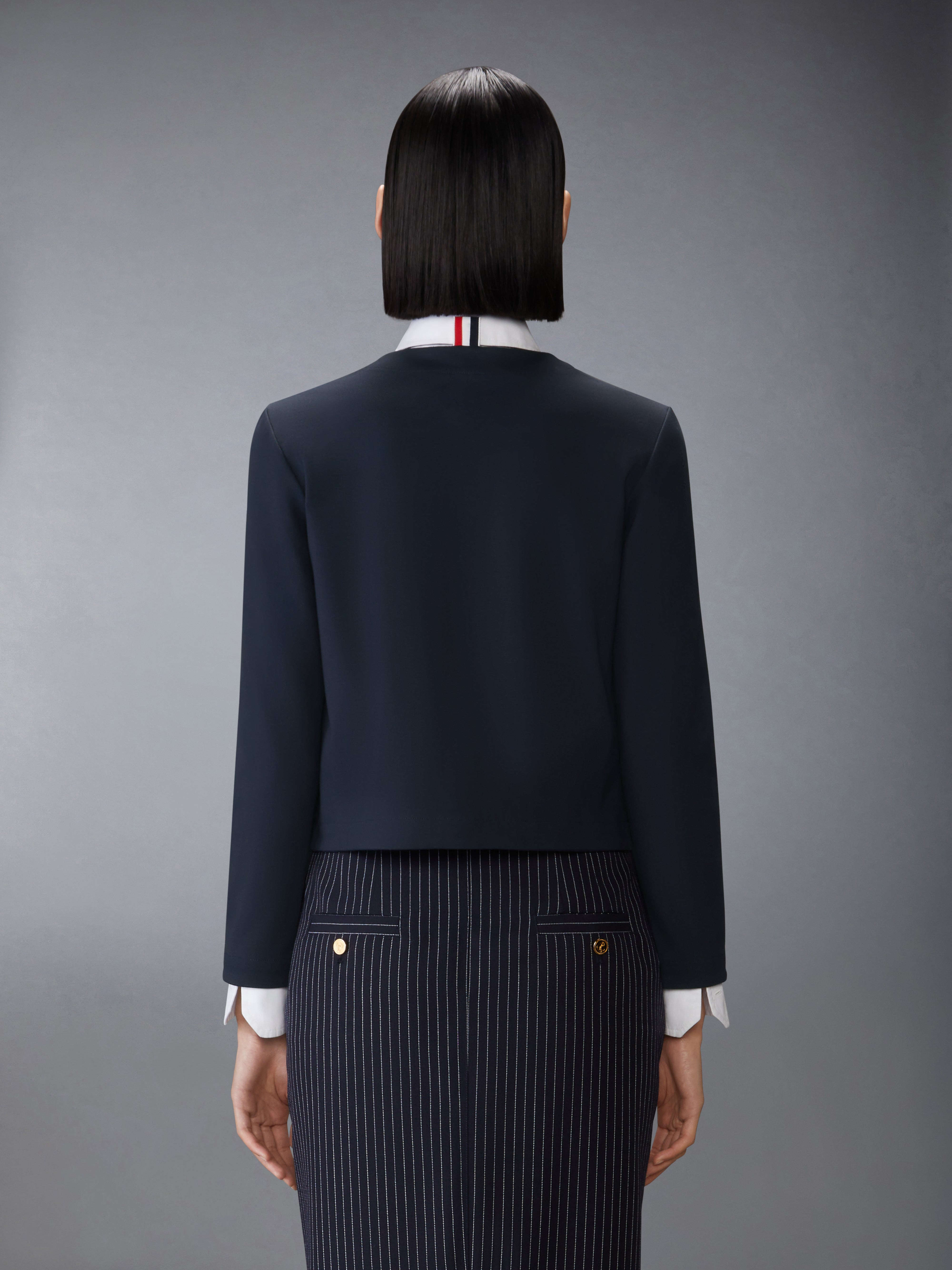 COMPACT MILANO CREW NECK CARDIGAN - 3