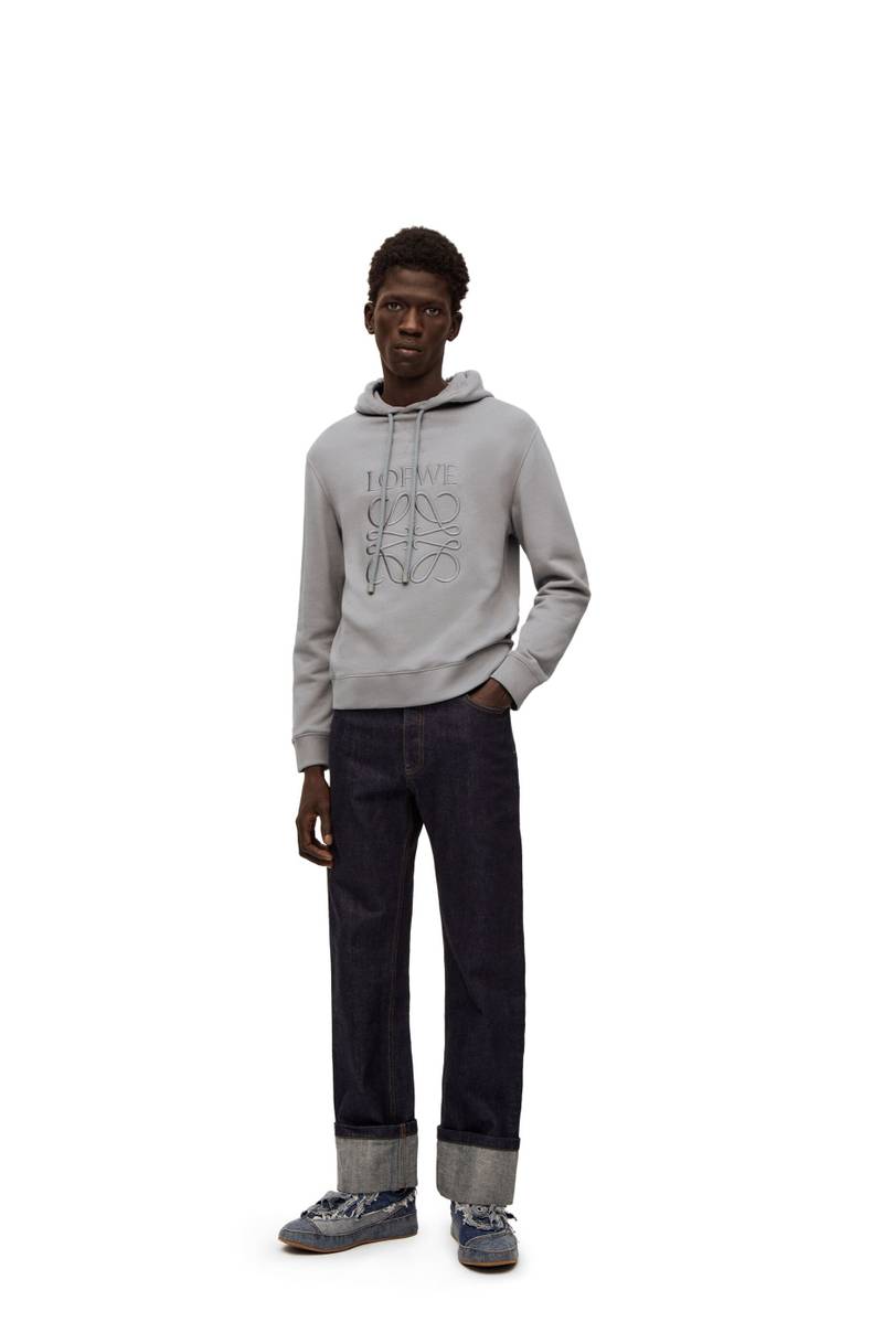 Loewe Anagram tonal hoodie in cotton outlook