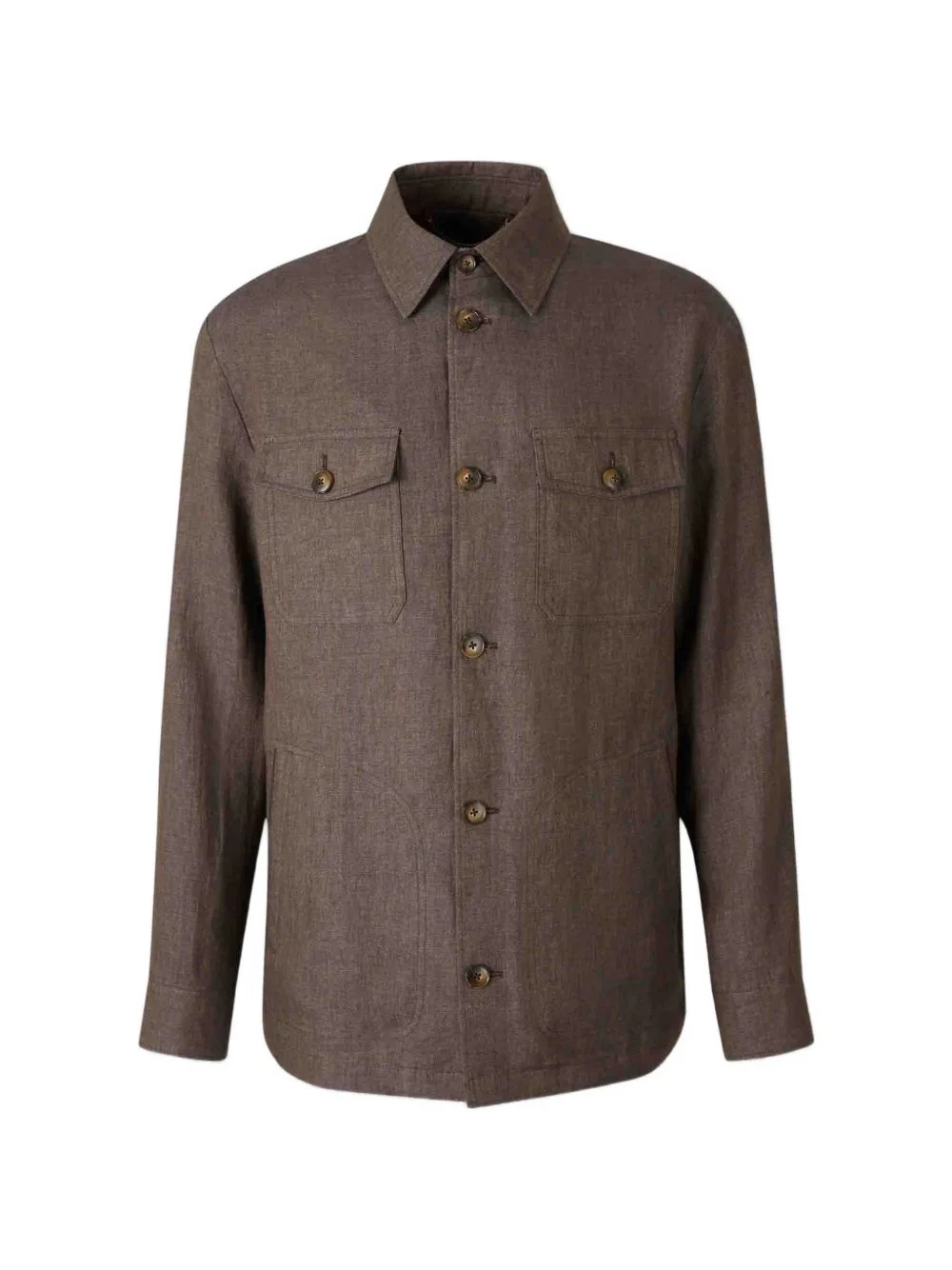 buttoned flap-pocket jacket - 1