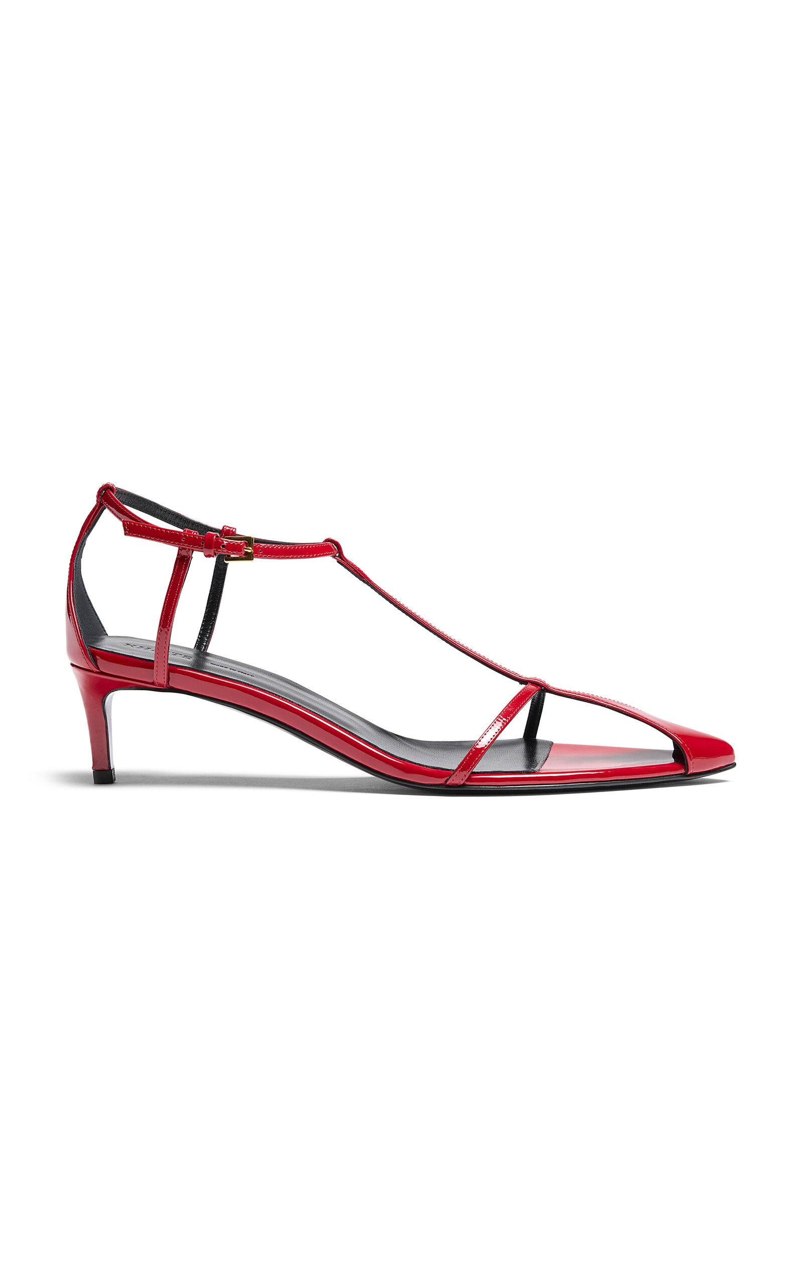 Bella T-Strap Patent Leather Sandals red - 1