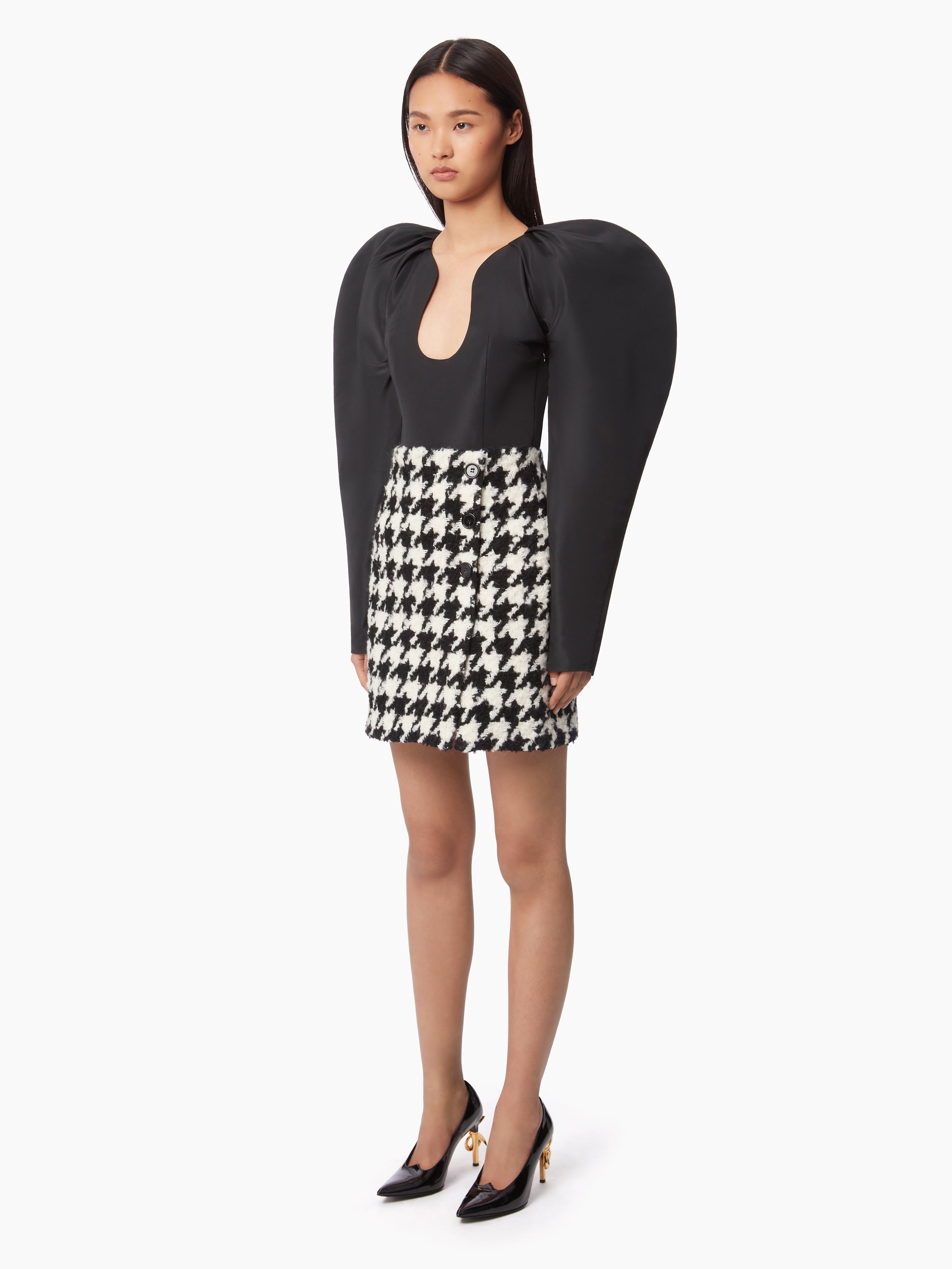 TAFFETA TOP WITH COCOON SLEEVES - 2