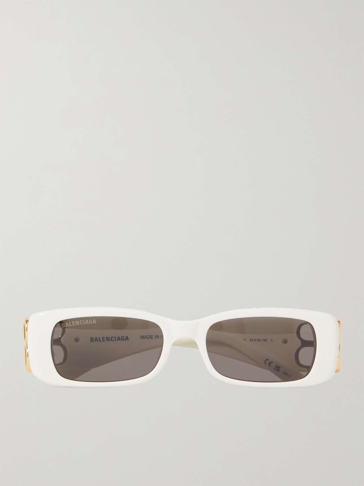 Rectangular-Frame Tortoiseshell Acetate Sunglasses - 1