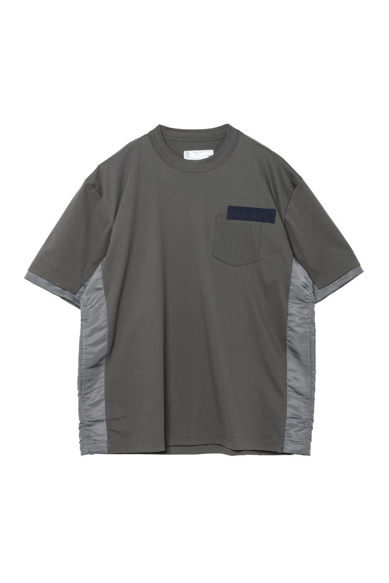 Nylon Twill x Cotton Jersey T-Shirt - 1