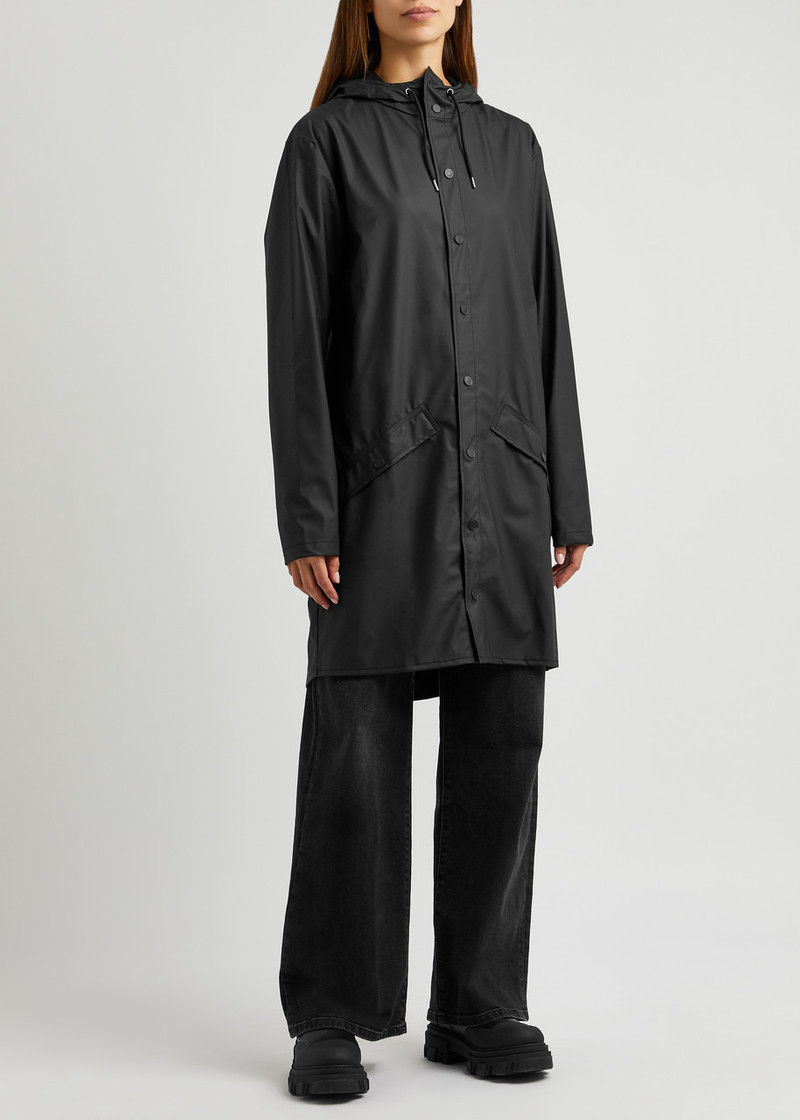 RAINS Hooded rubberised jacket outlook