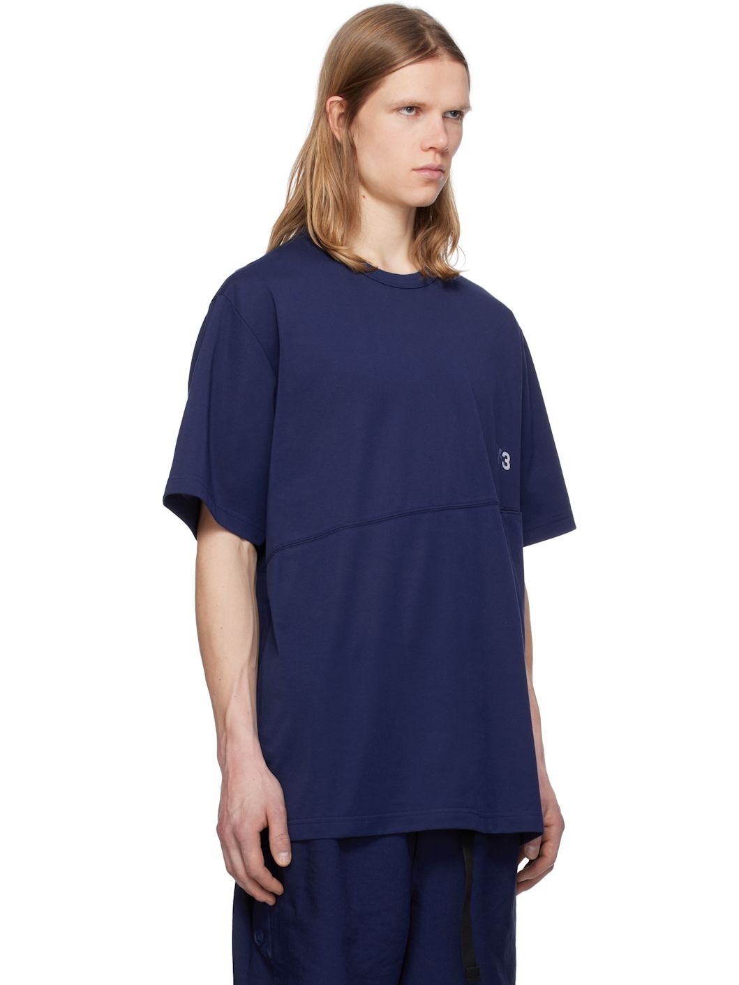 【関税込み】Y-3 ブルー U Vent Tシャツ Y-3 Blue U Vent T-shirt | REVERSIBLE