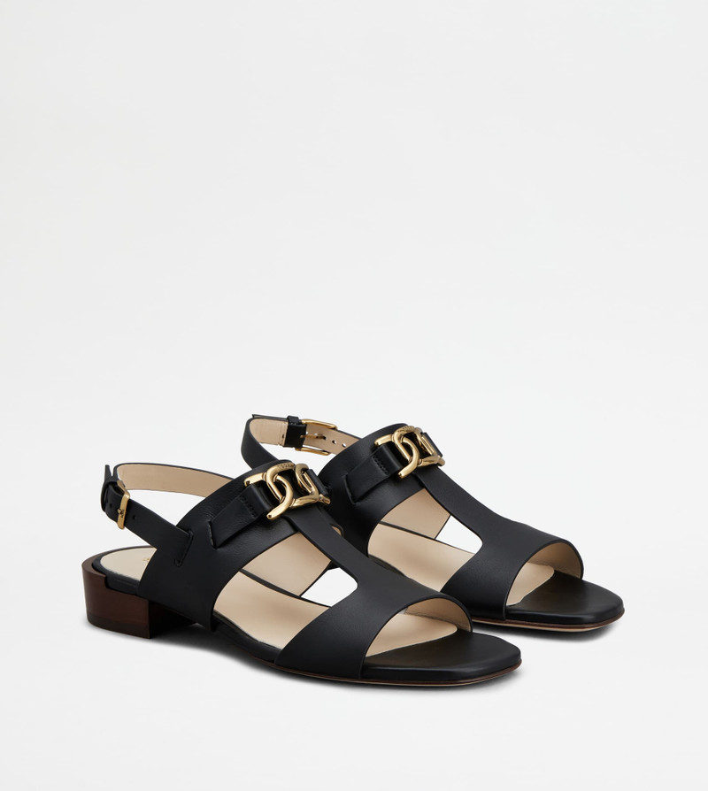 KATE SANDALS IN LEATHER - BLACK 2