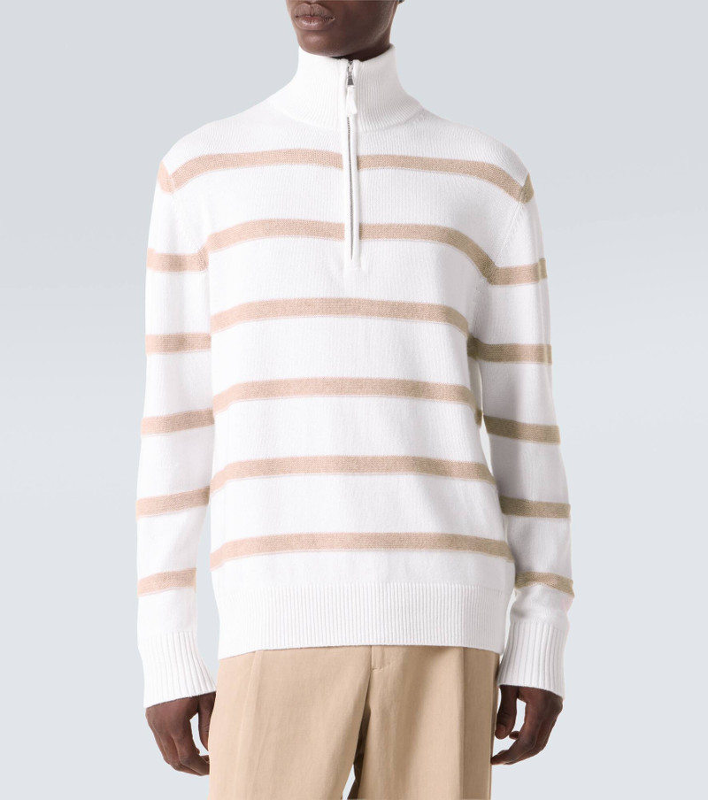 Striped cotton and cashmere sweater 3
