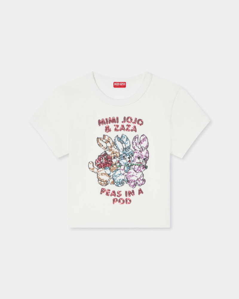 'KENZO Cartoon' embroidered T-shirt in cotton 1