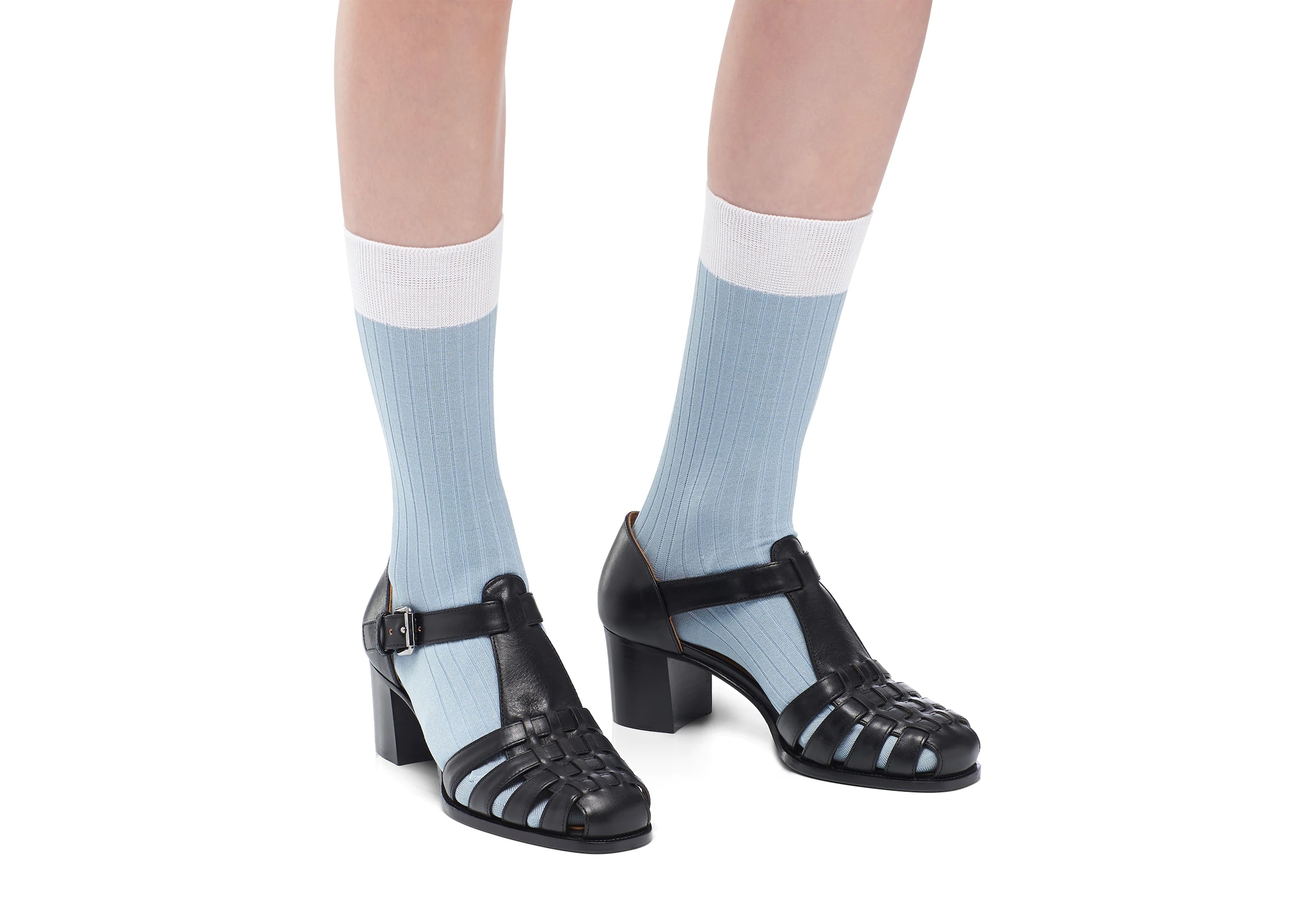 Kelsey 50
Smart Calf Leather Mid Heel Sandal Black - 5