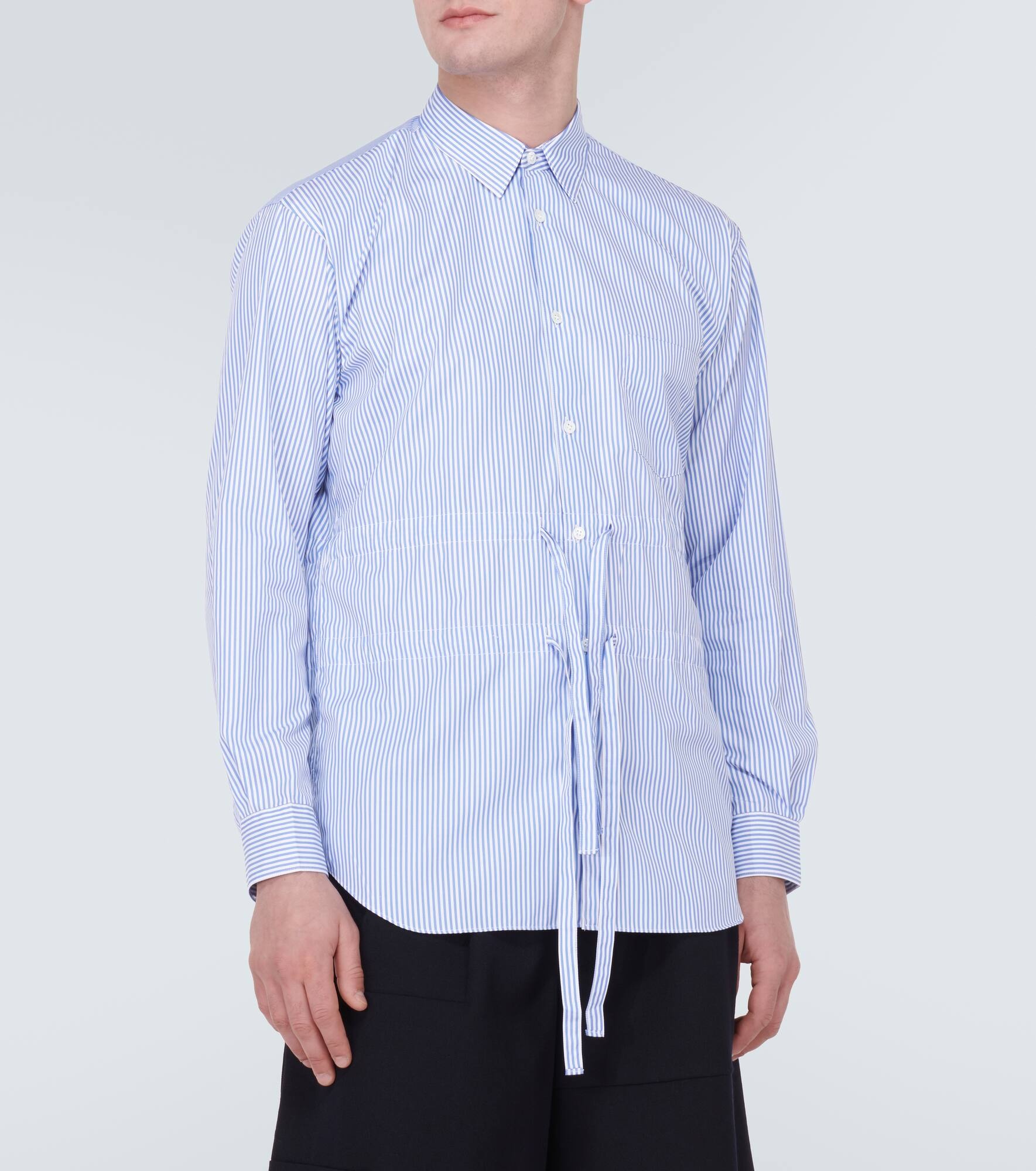 Striped cotton poplin shirt - 3