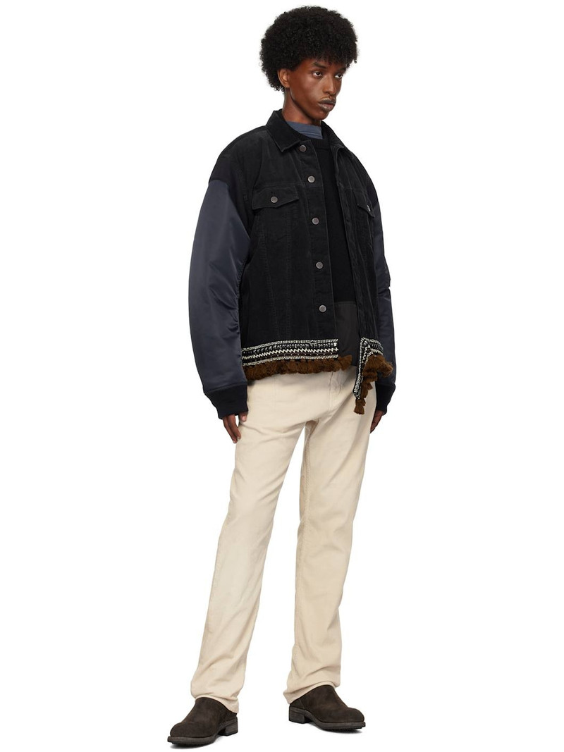 UNDERCOVER Navy Contrast Hem Bomber Jacket outlook