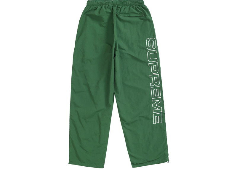 Supreme Supreme Spellout Embroidered Track Pant (FW24) Dark Green outlook