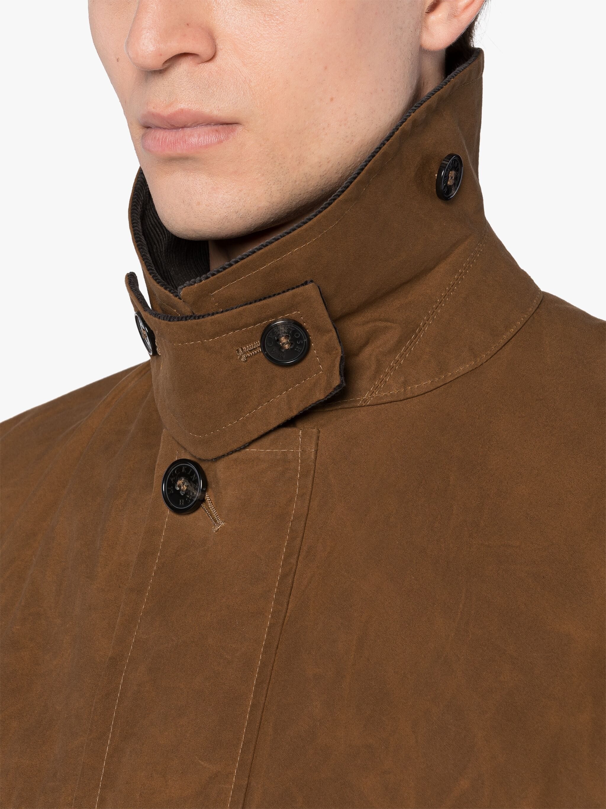 COUNTRY BROWN WAXED COTTON COAT - 5