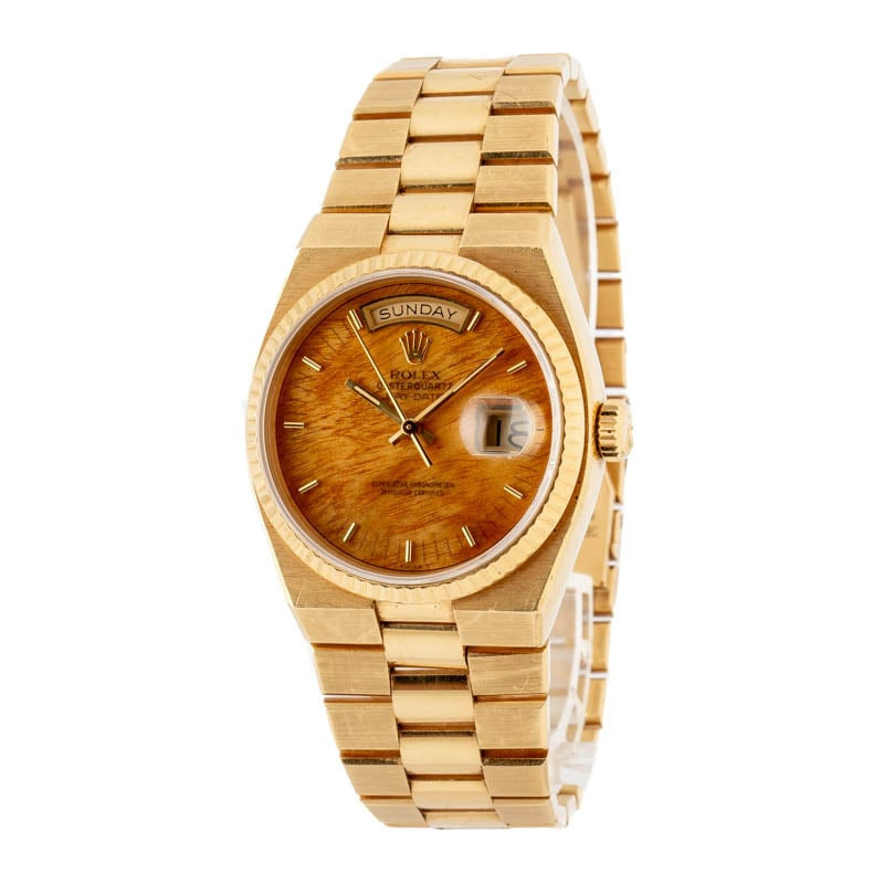 Rolex OysterQuartz Day-Date Ref 19018 Wood Dial - 2