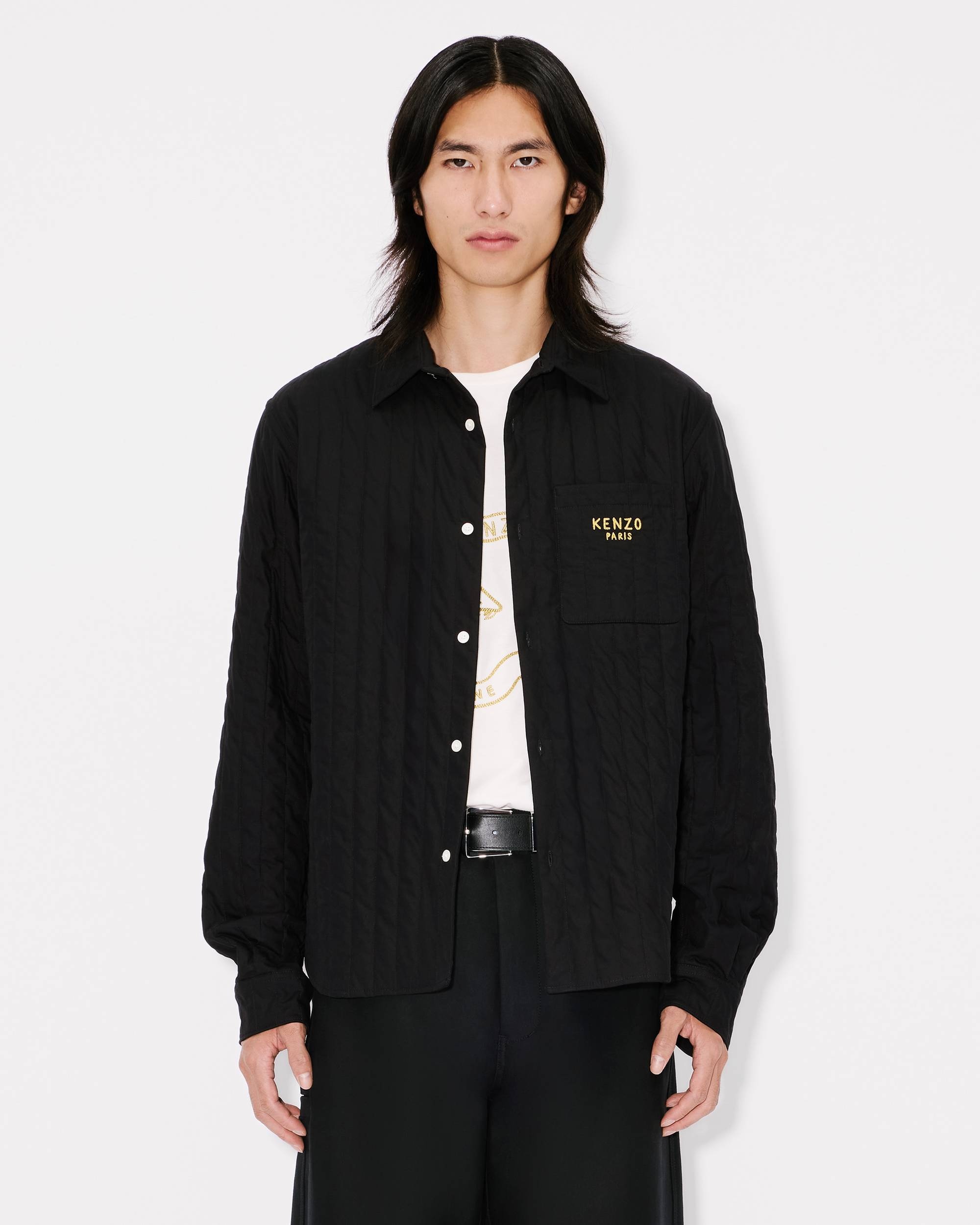 'Lunar New Year' genderless quilted padded overshirt in cotton poplin - 8