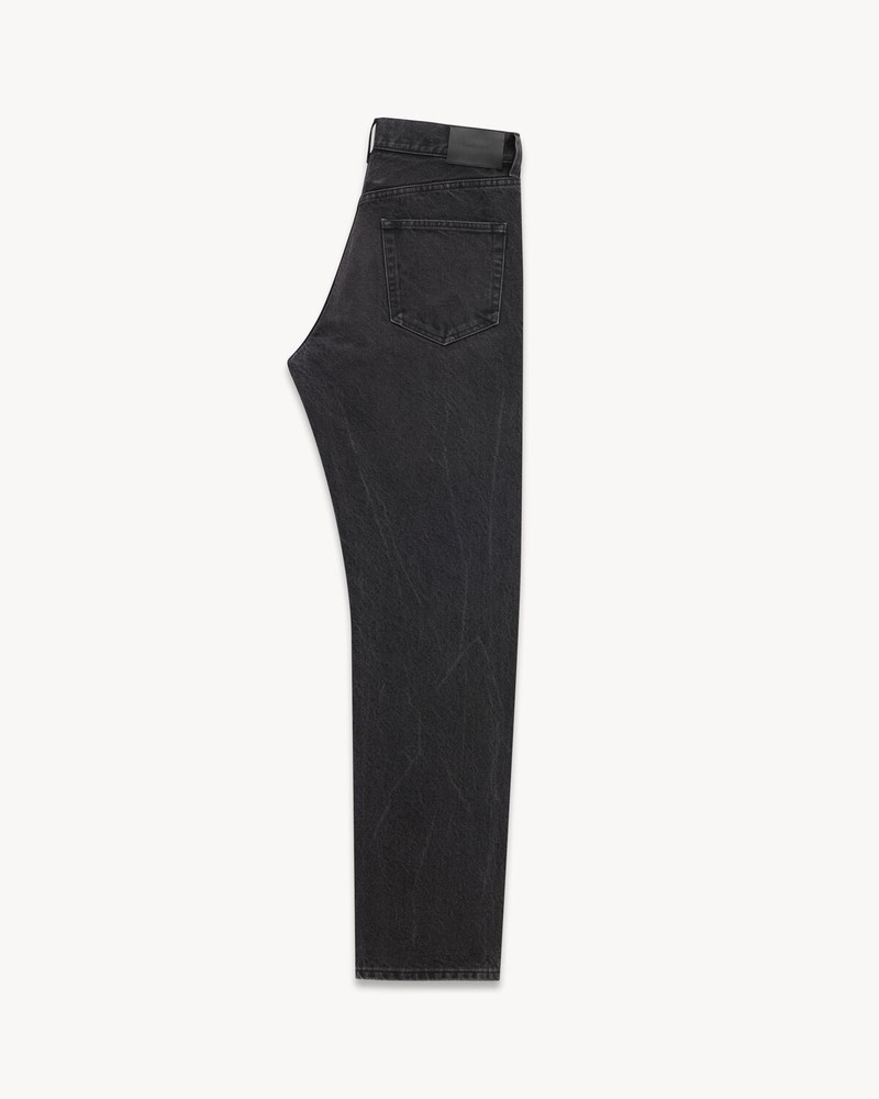 SAINT LAURENT LOOSE-FIT JEANS IN USED BLACK DENIM outlook