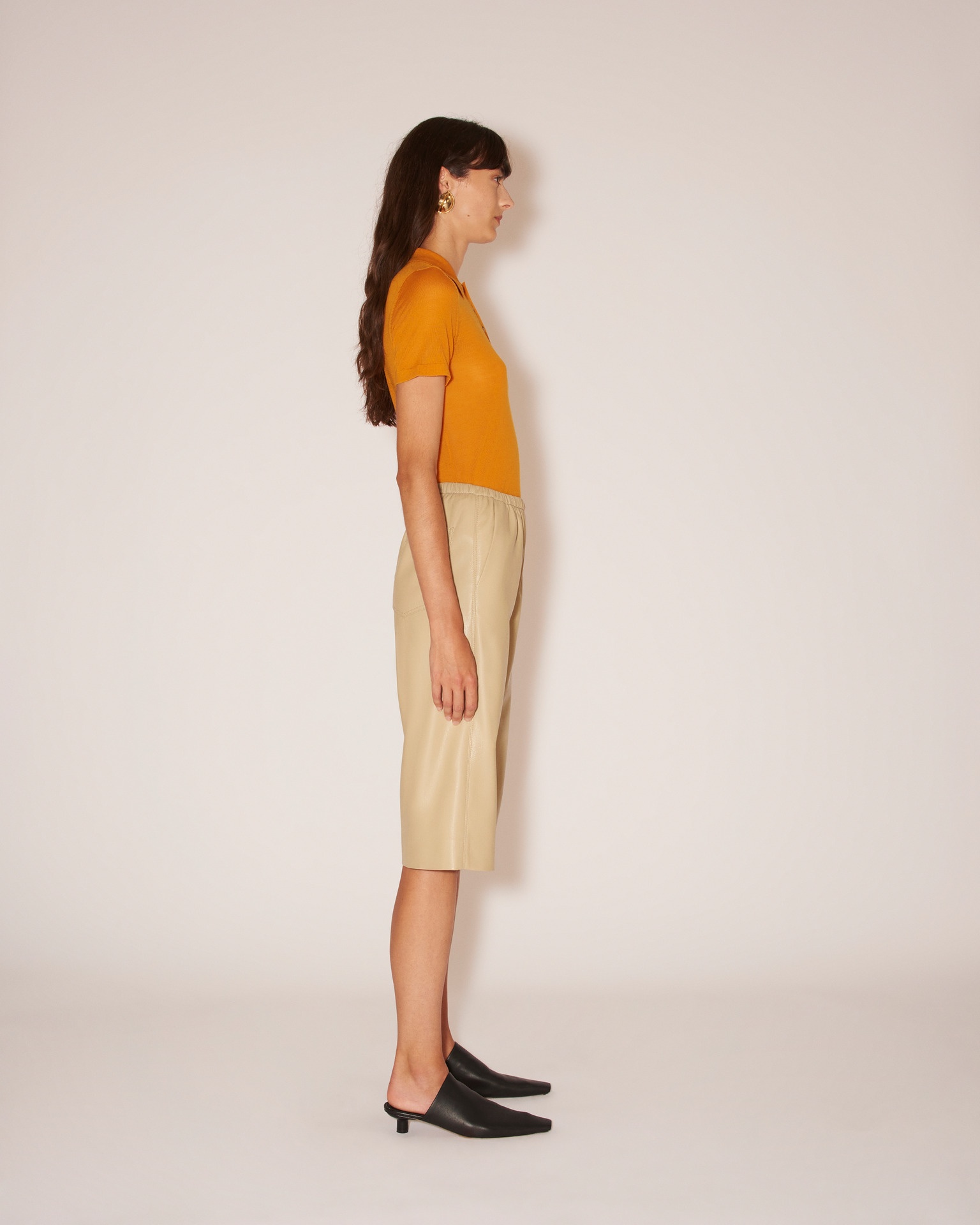 HATTI - Superfine merino polo shirt - Orange - 3