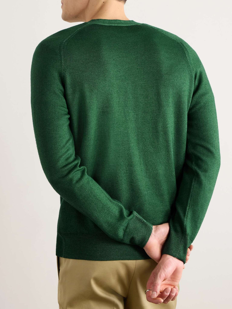 Logo-Embroidered Wool Cardigan 4