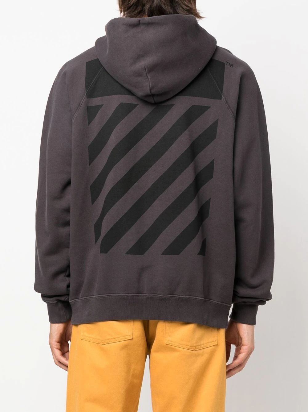 Diag Stripe cotton hoodie - 4