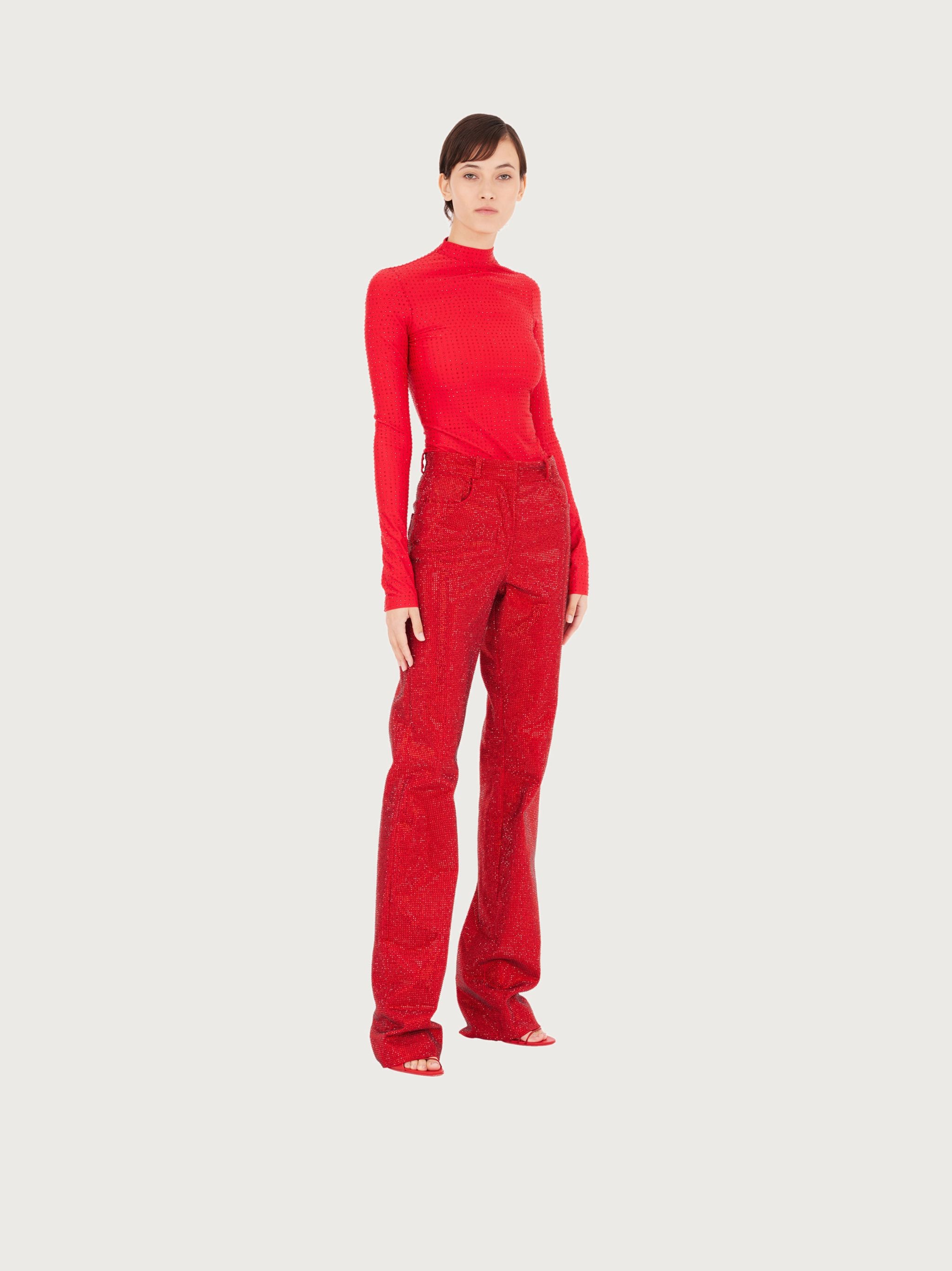 Crystal embellished 5 pockets trouser - 7