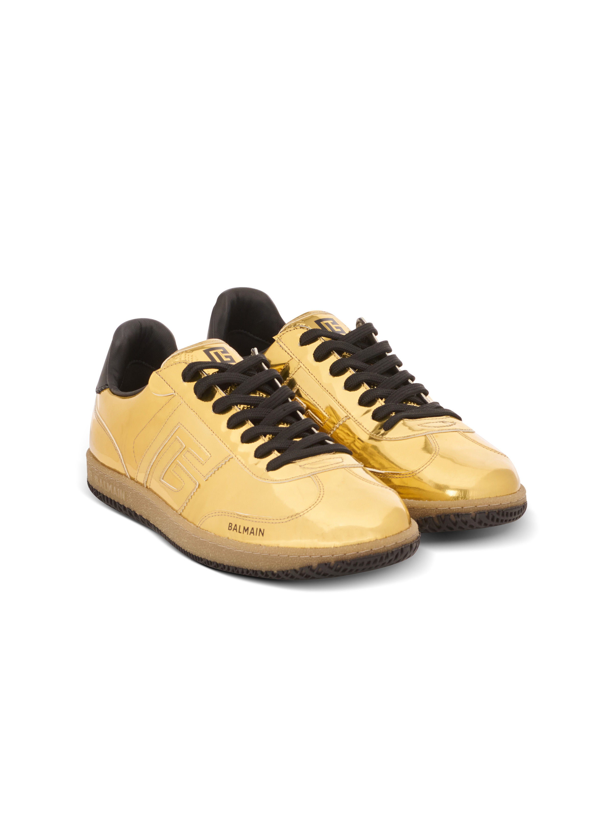 Balmain Swan trainers in mirror-effect leather - 2