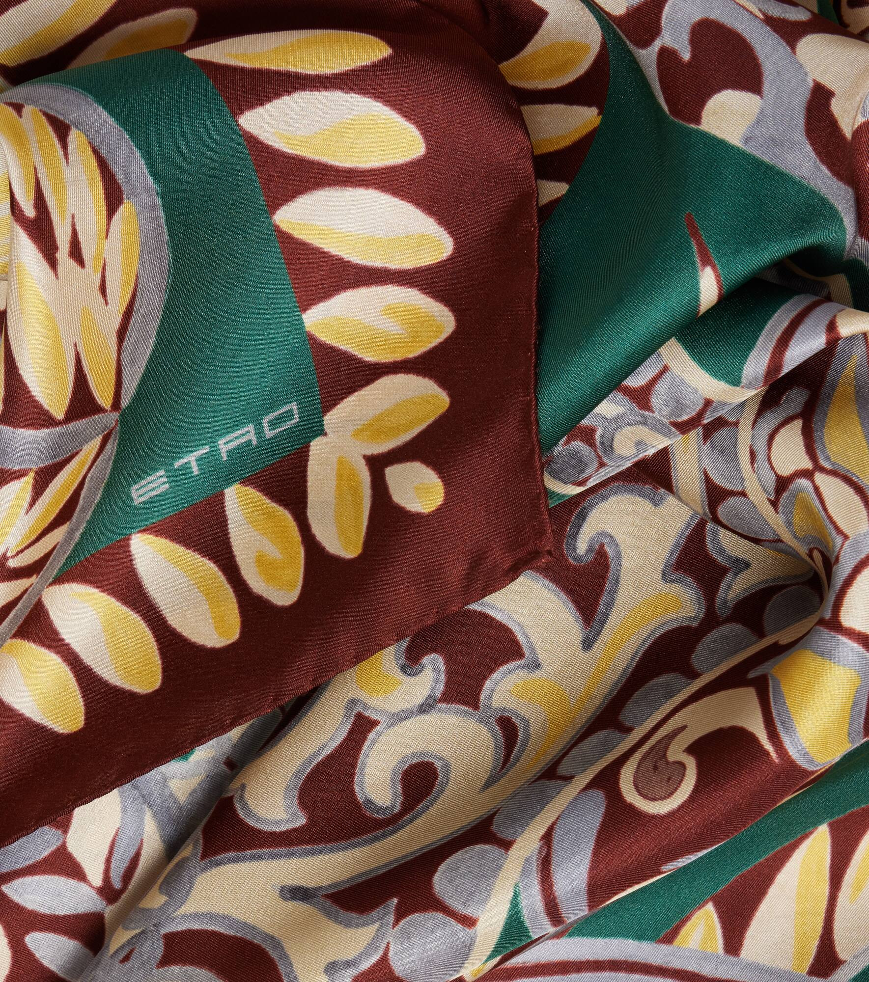 Printed silk scarf - 4