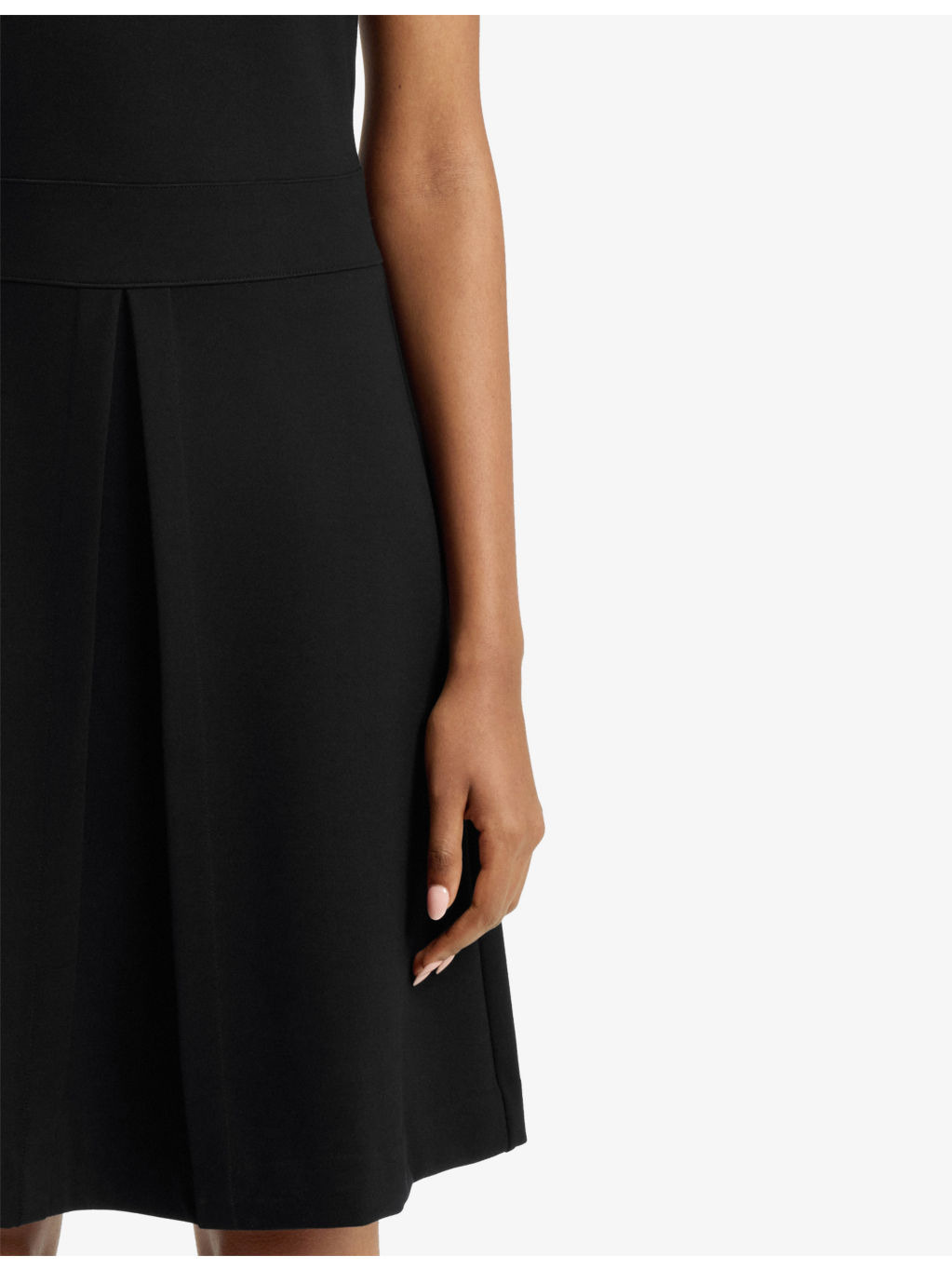 Sleeveless Pleat-Skirt Jersey Mini Dress - 6
