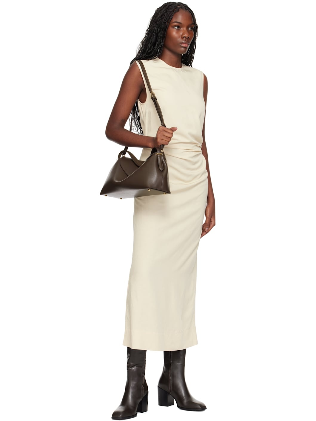 Brown T-Lock Top Handle Bag - 4