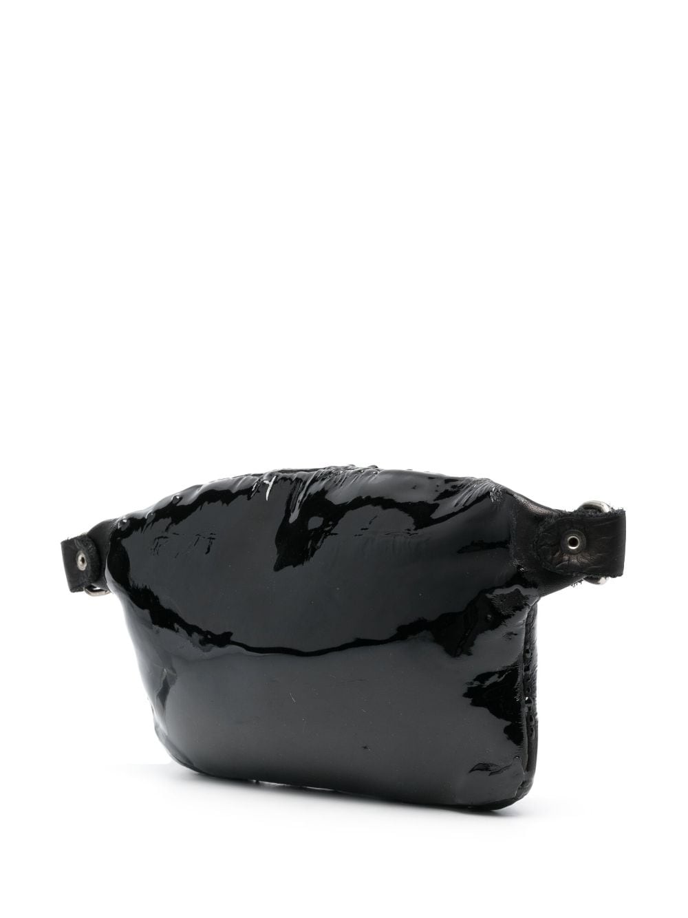 zip-up patent leather belt bag - 3