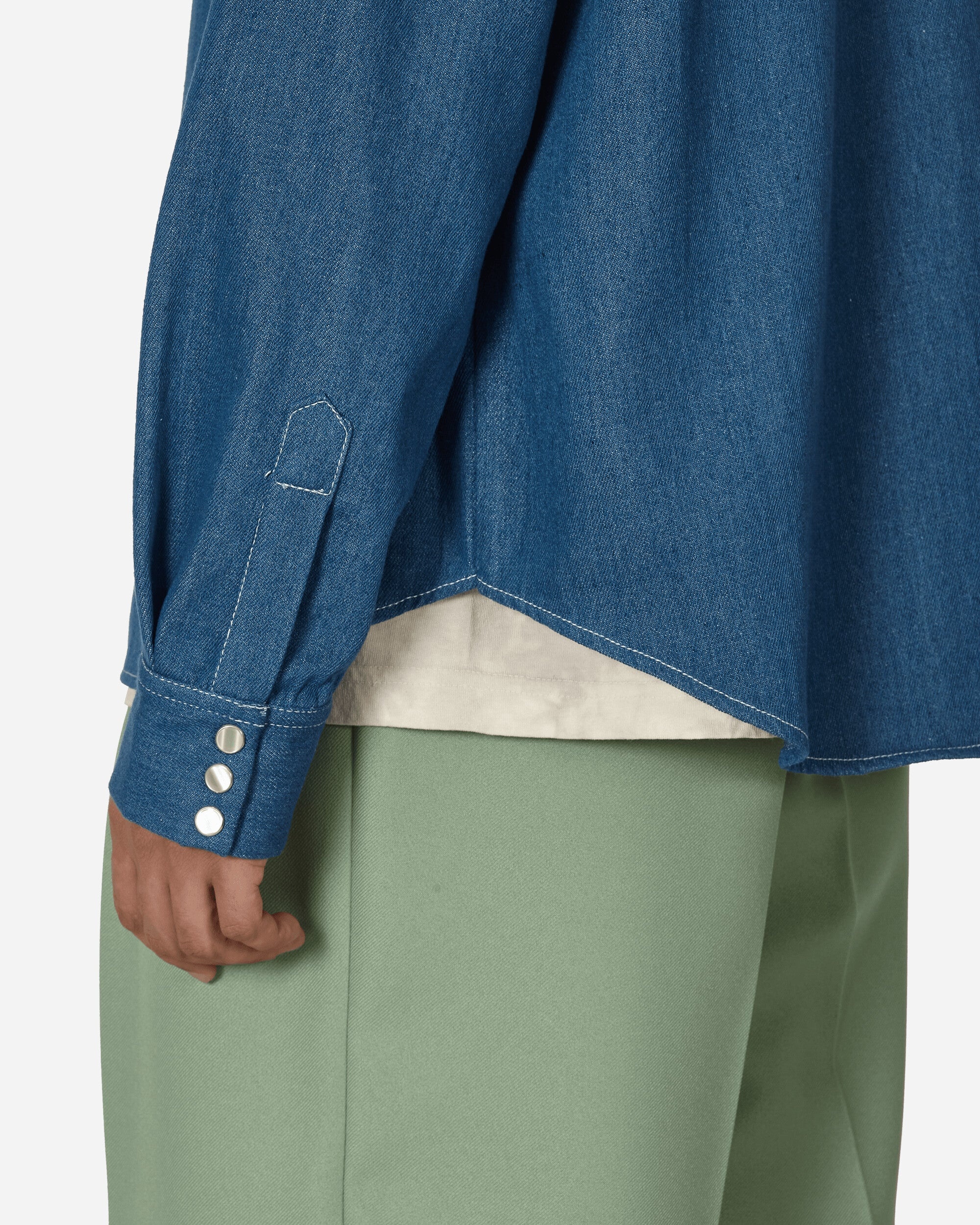 Embroidered Western Shirt Blue - 5
