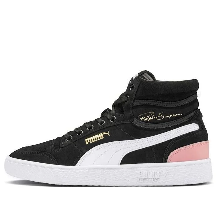 (WMNS) PUMA Ralph Sampson Mid Suede 'Black Bridal Rose' 371067-01 - 1