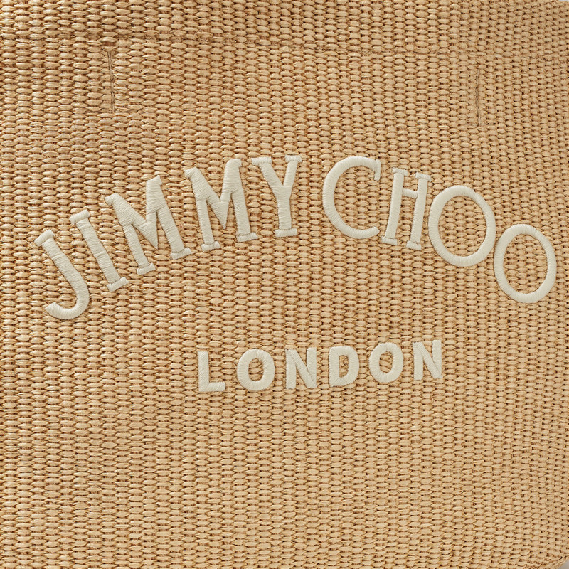 Beach Tote Natural Raffia Tote Bag with Jimmy Choo Embroidery 3