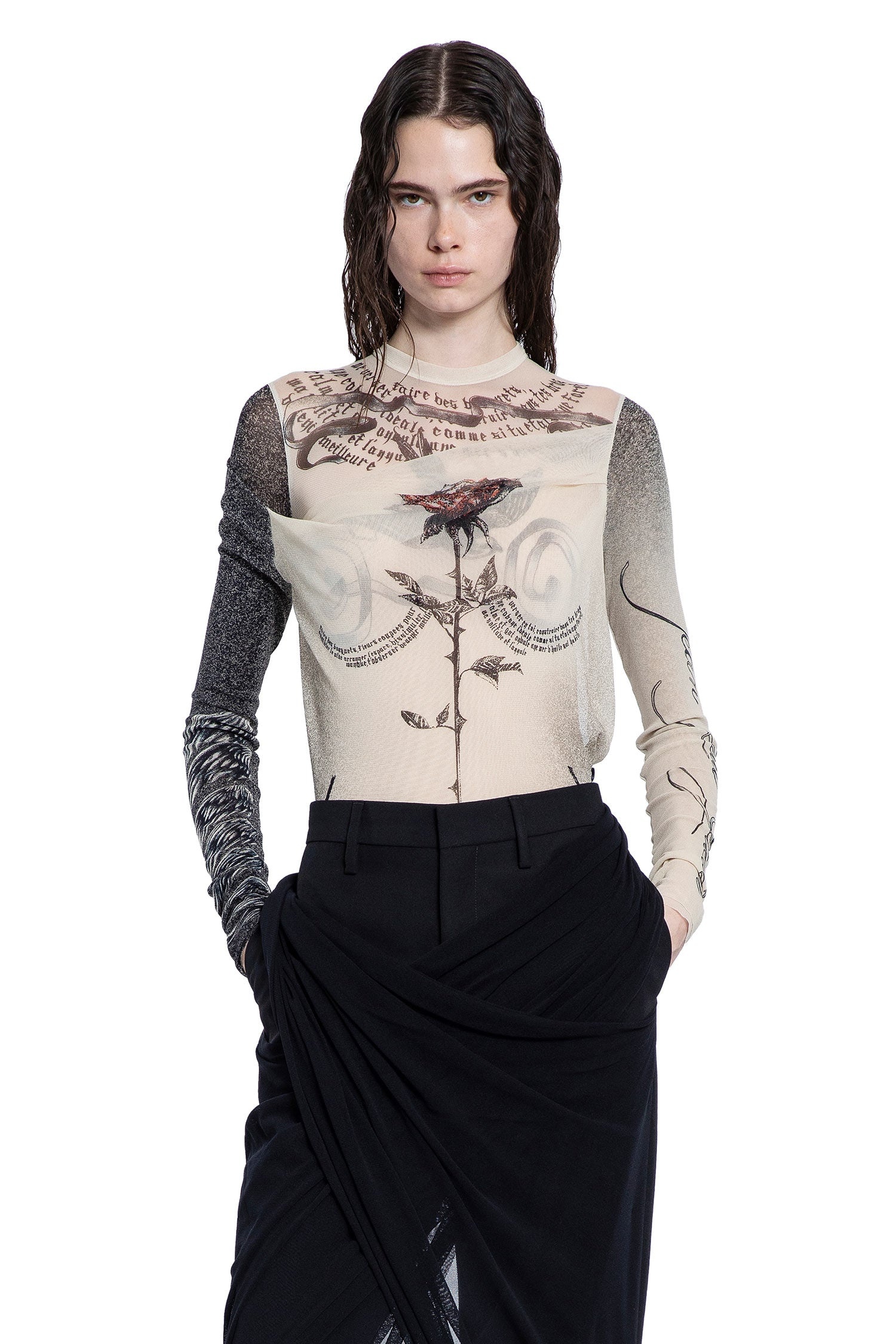 Tattoo-Rose-And-Bird-Bodysuit - 5