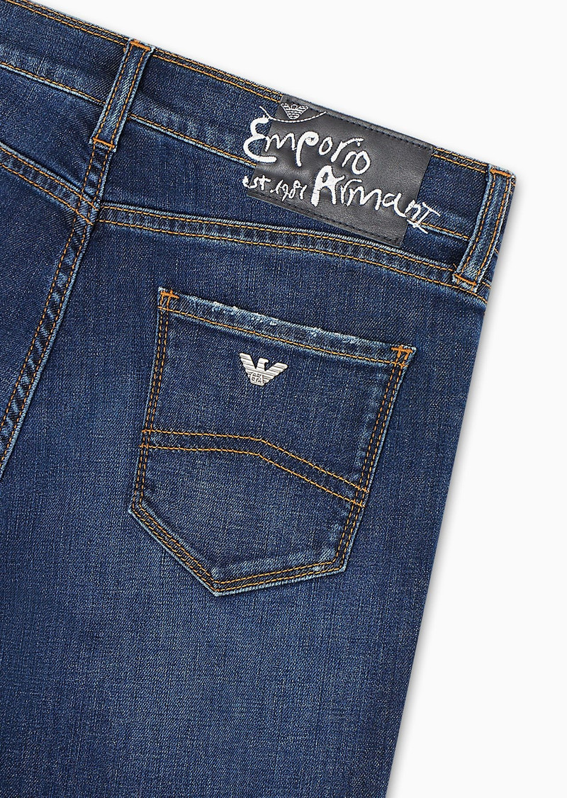 J20 High-waisted super-skinny leg jeans in a worn-look stretch denim 6