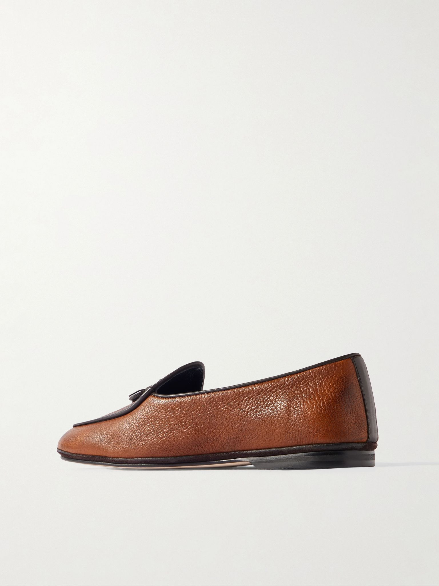 Marphy Tasselled Full-Grain Leather Loafers Brown - 4