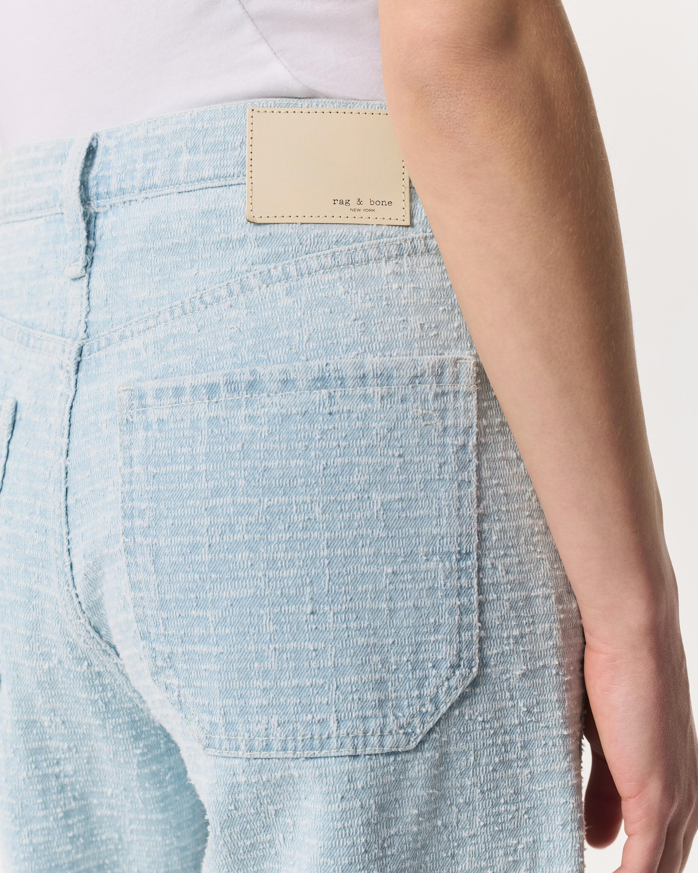 Tailored Sofie Textured Wide-Leg Jeans
Lightweight Rigid Denim - 6
