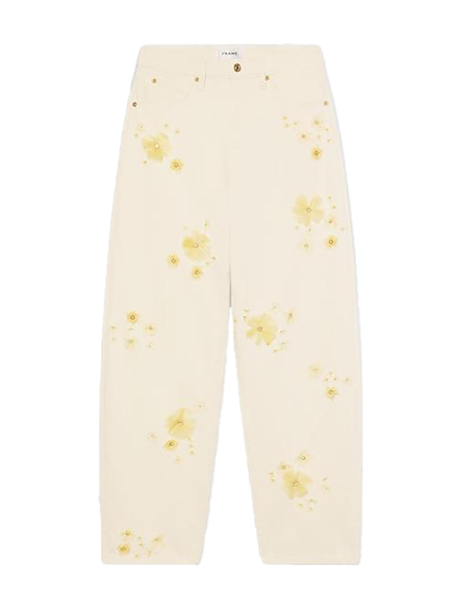 JEANS EMBELLISHED LOW SLUNG BARREL FRAME - 1