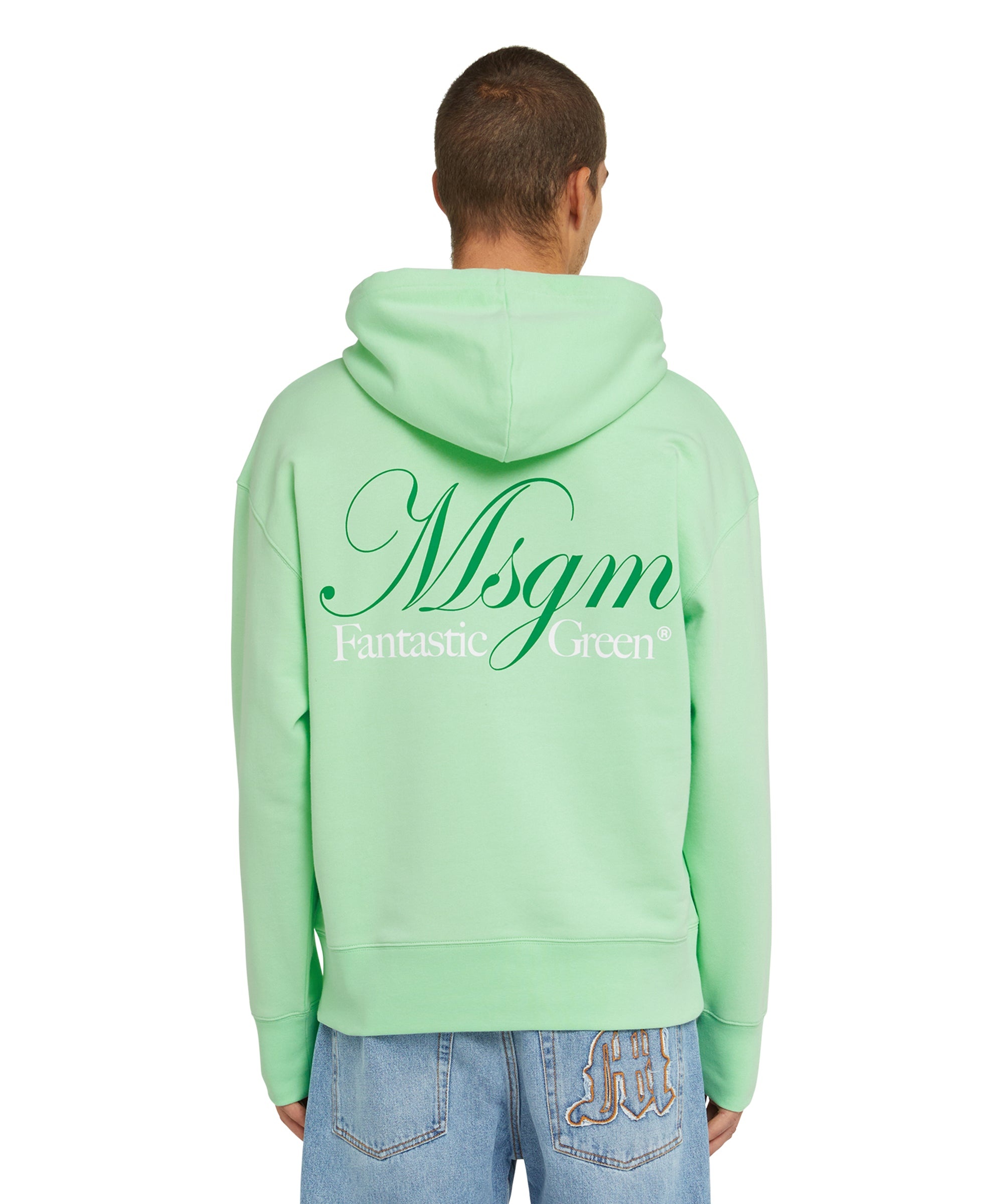 Organic cotton hooded sweatshirt from the MSGM Fantastic Green Capsule - 3