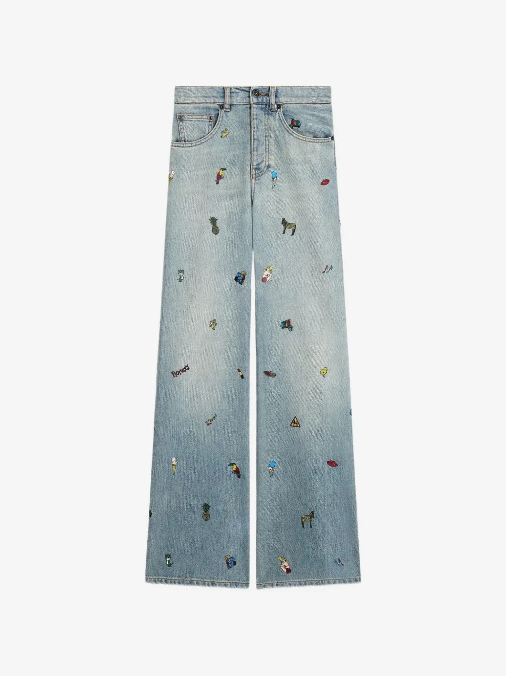 toys-print wide-leg jeans - 1