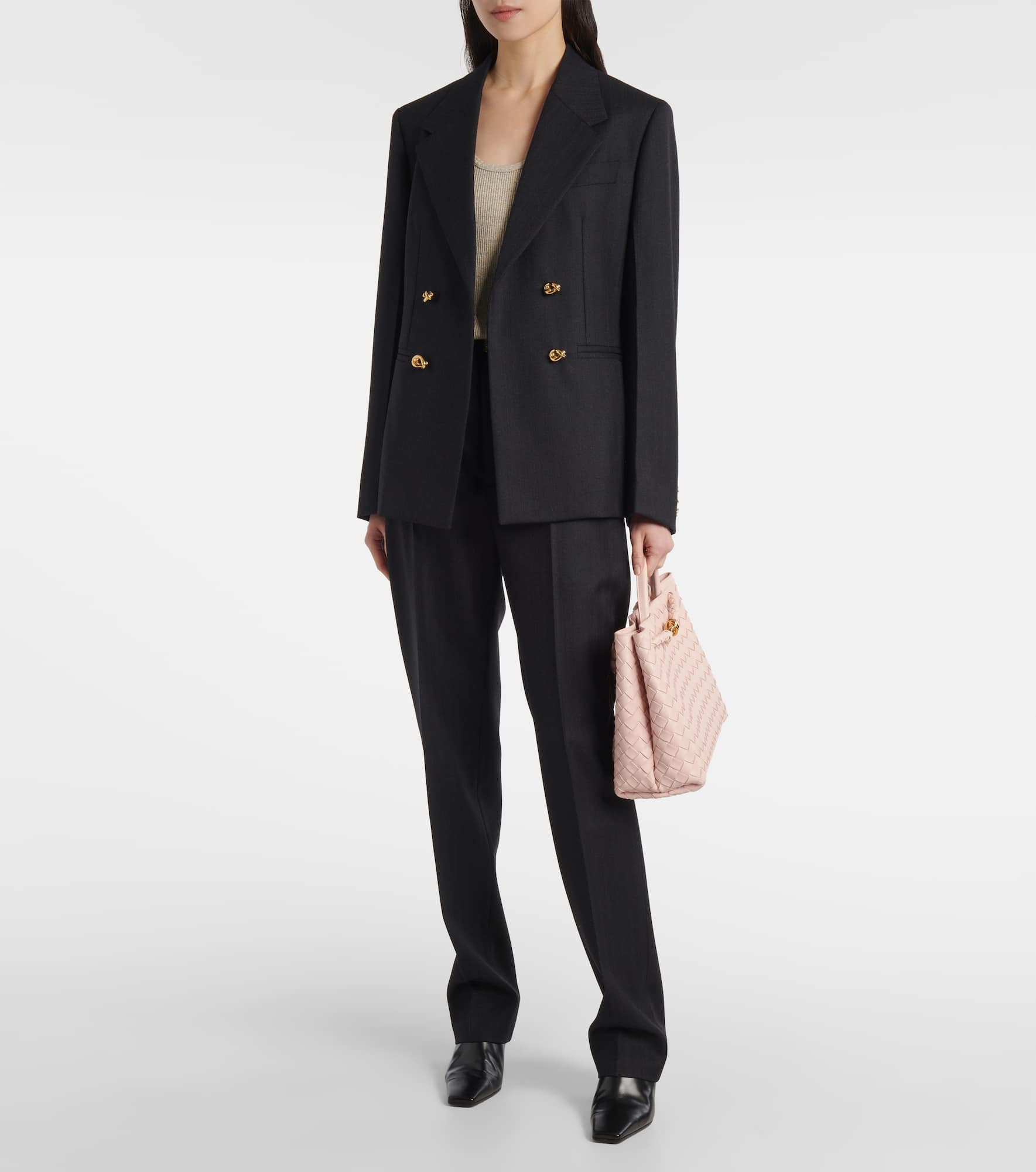 Wool tapered pants - 2