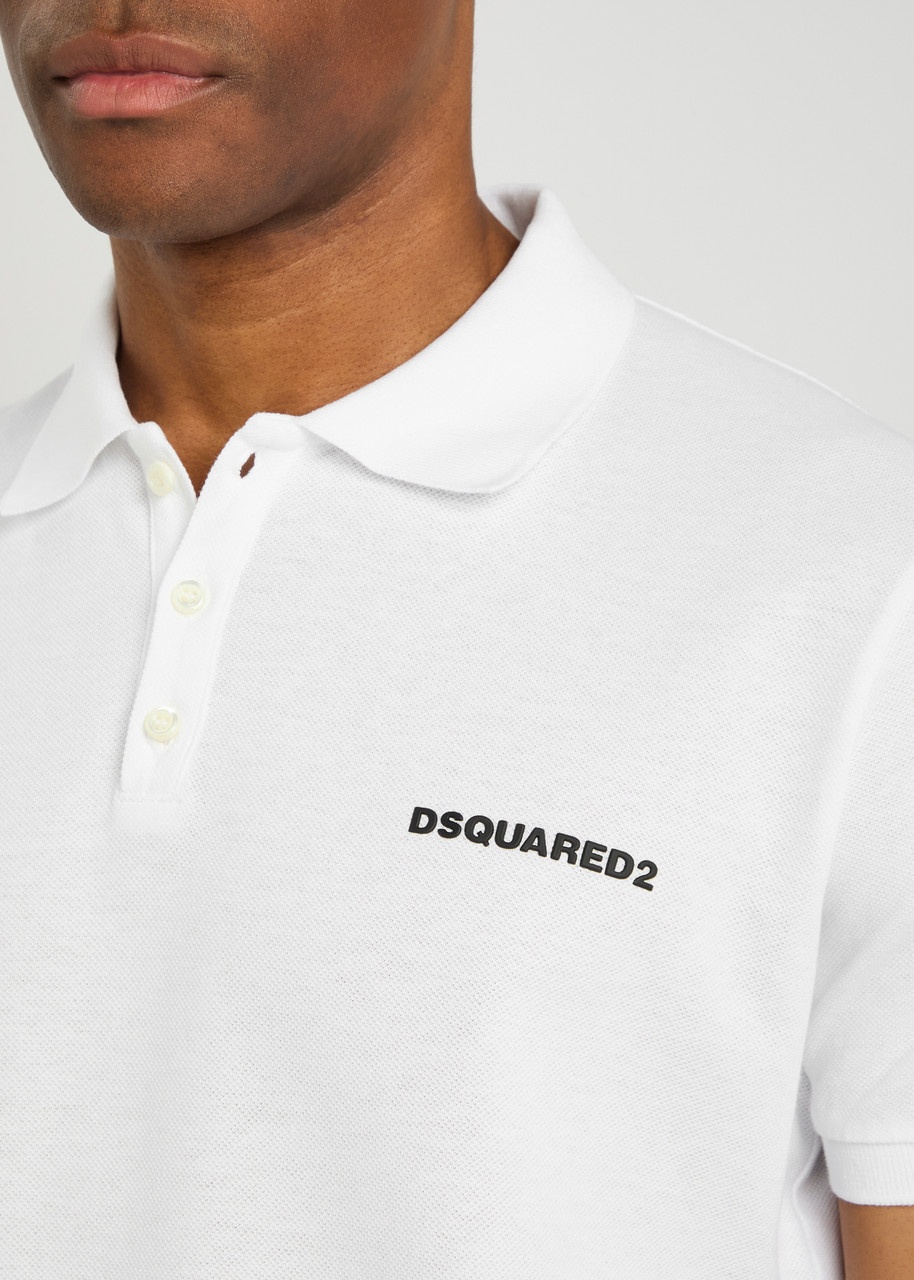 DSQUARED2 Logo Piqué Cotton Polo Shirt - 5