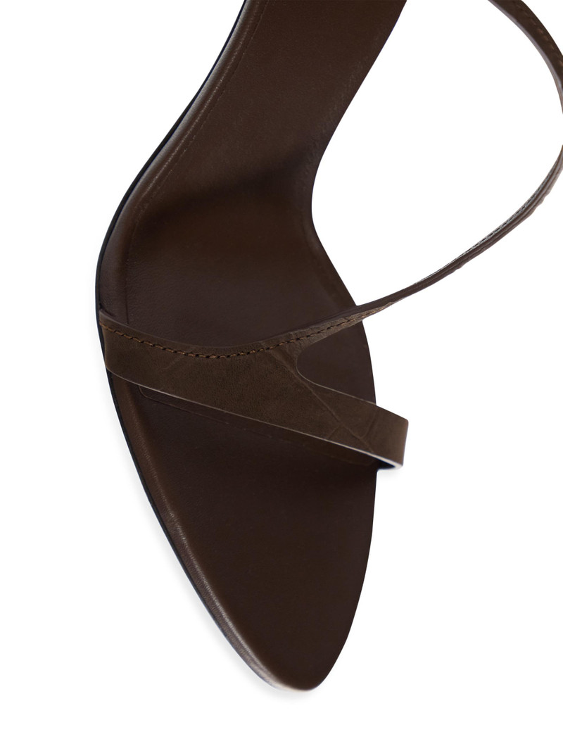 Women's Lane 85MM Leather Sandals - Dark Brown 4
