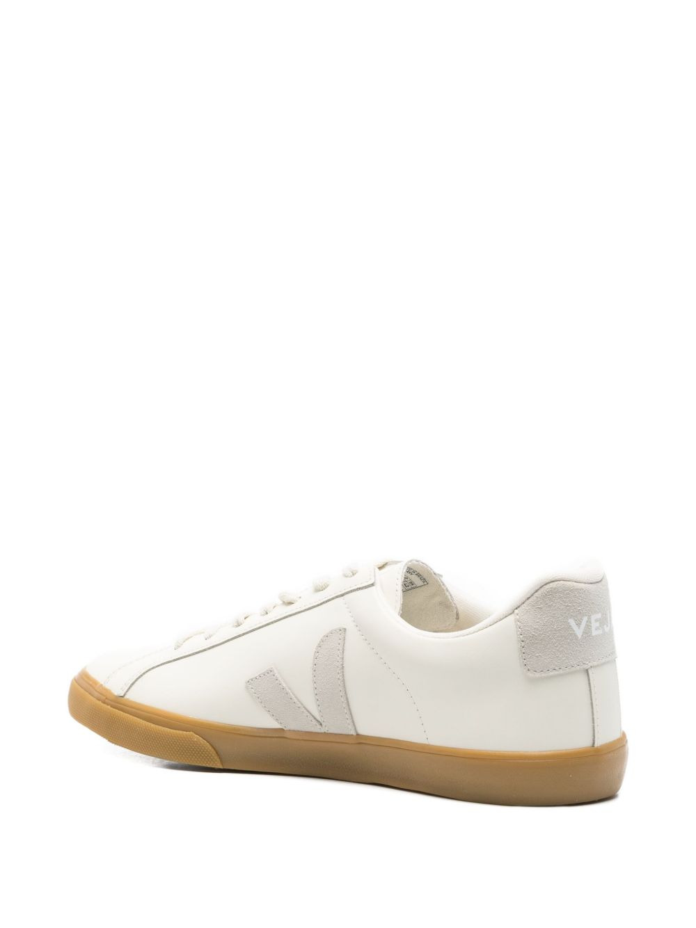 leather V logo sneakers - 3